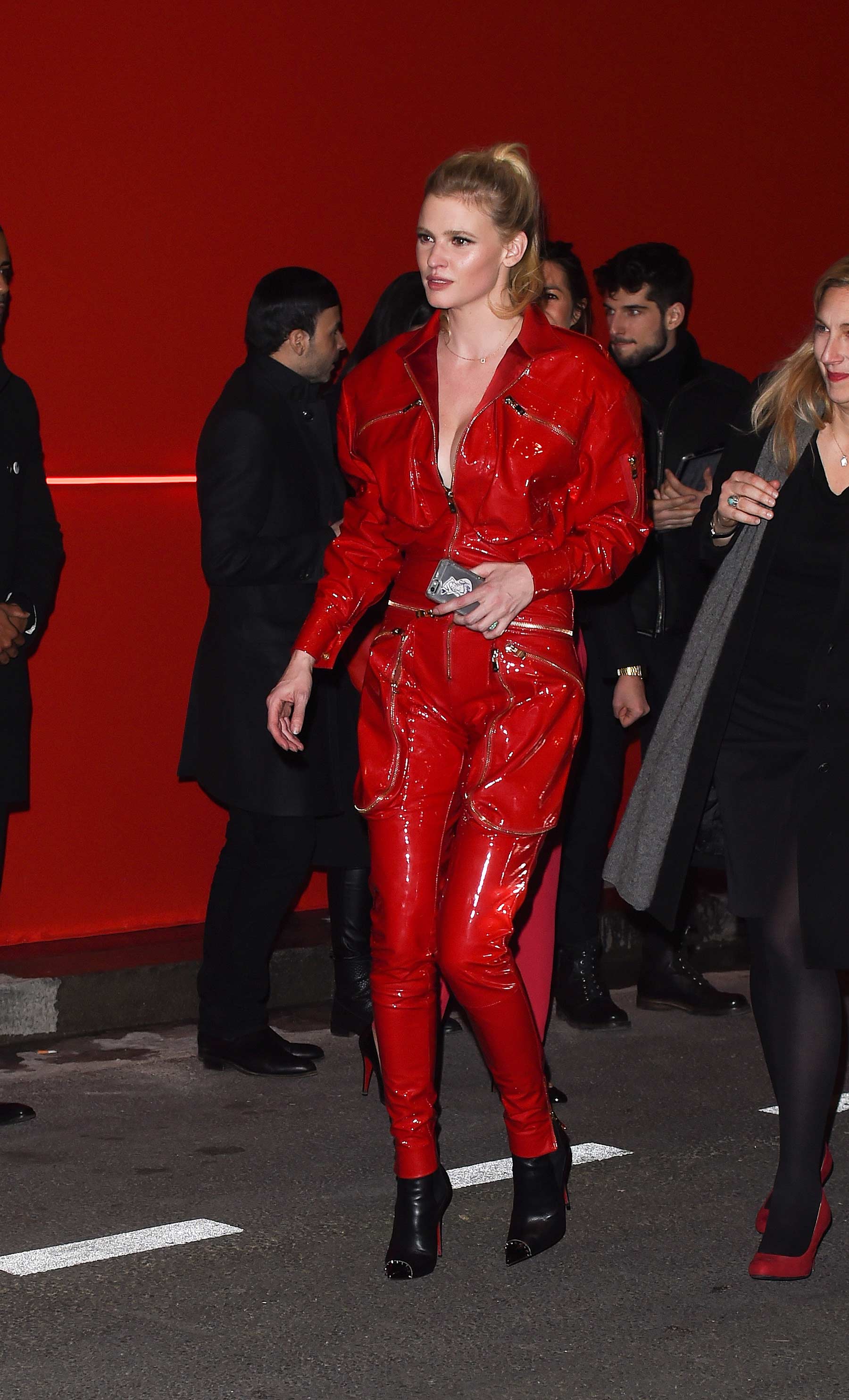 Lara Stone attends L’Oreal Red Obsession party