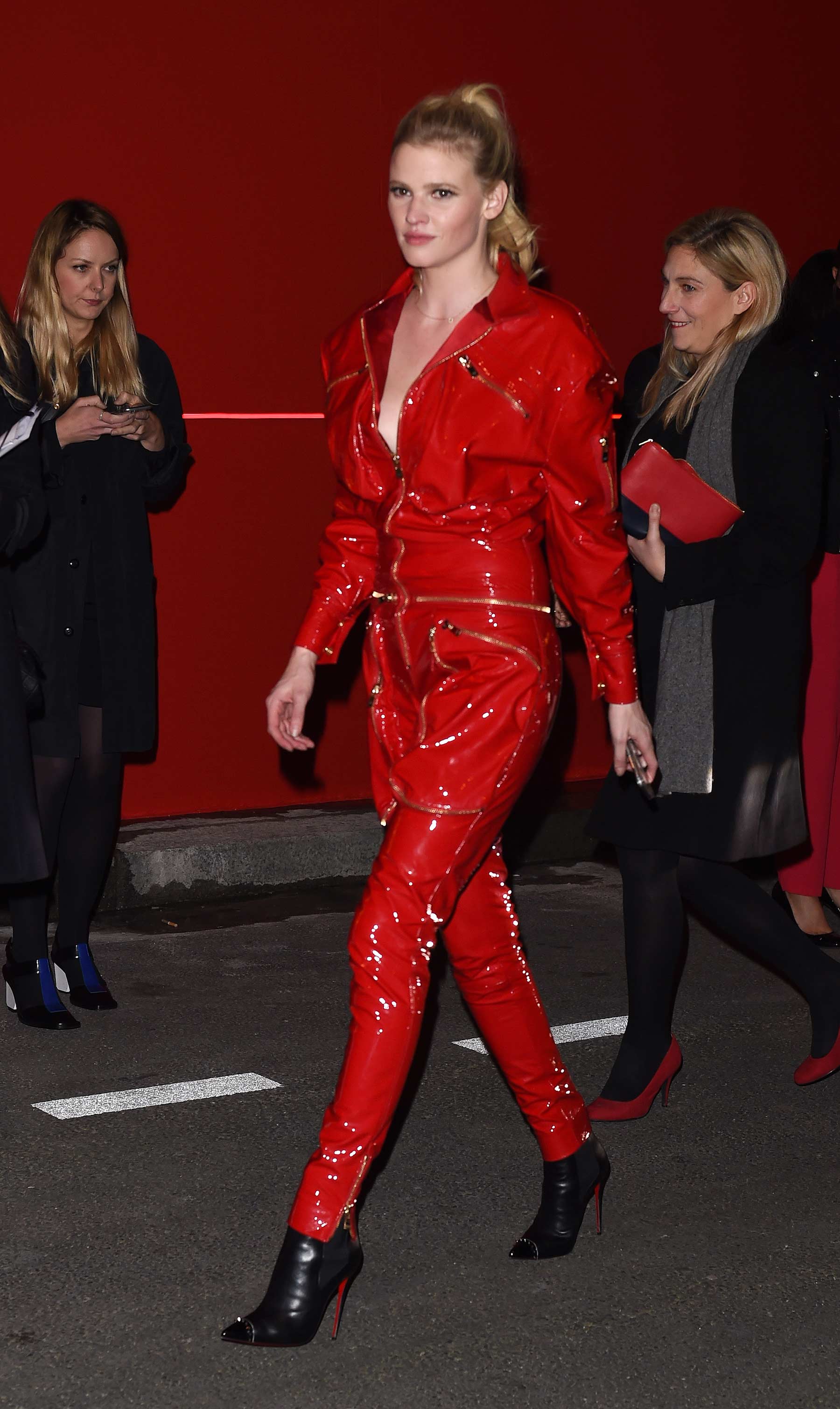 Lara Stone attends L’Oreal Red Obsession party