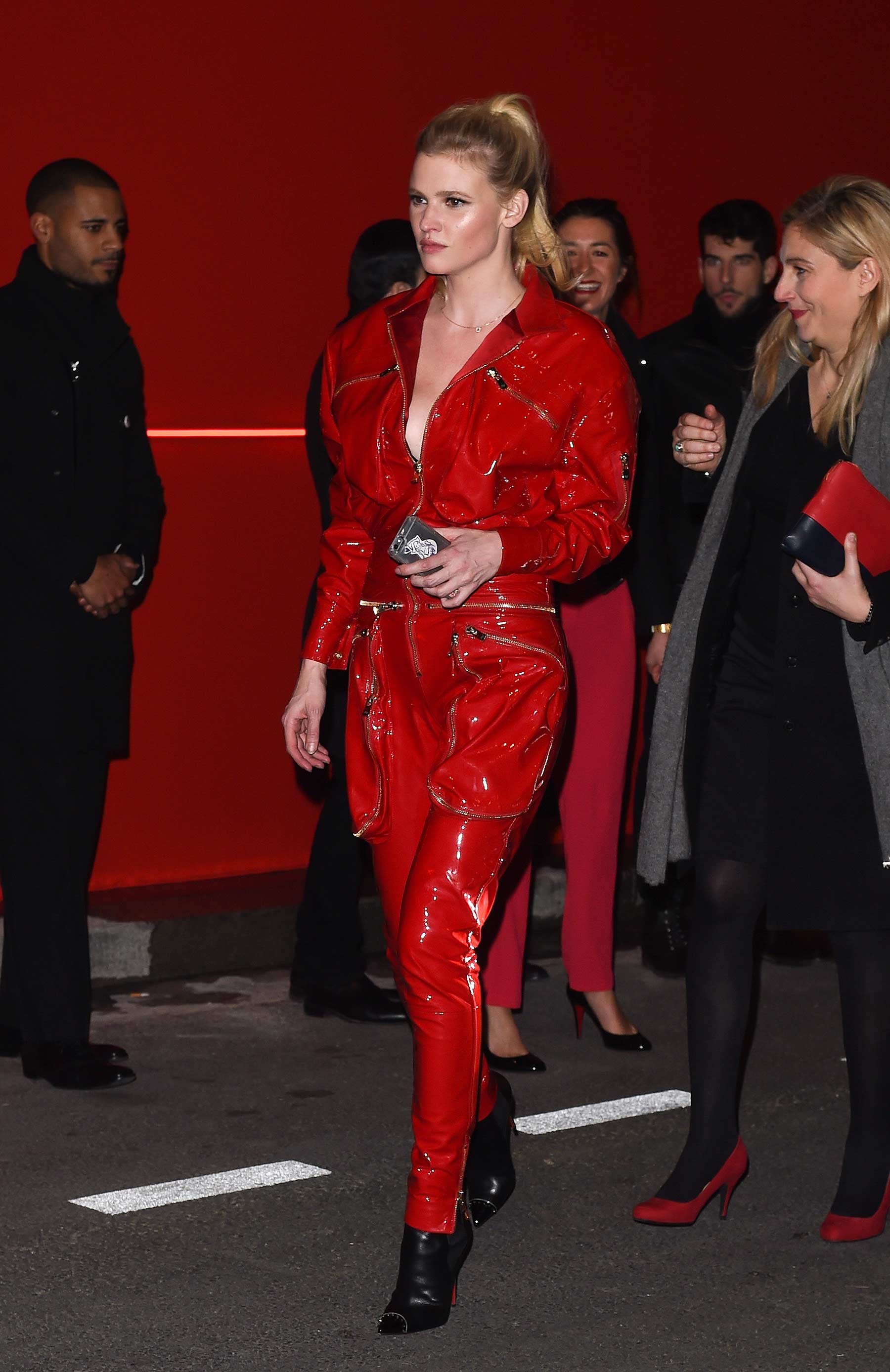 Lara Stone attends L’Oreal Red Obsession party