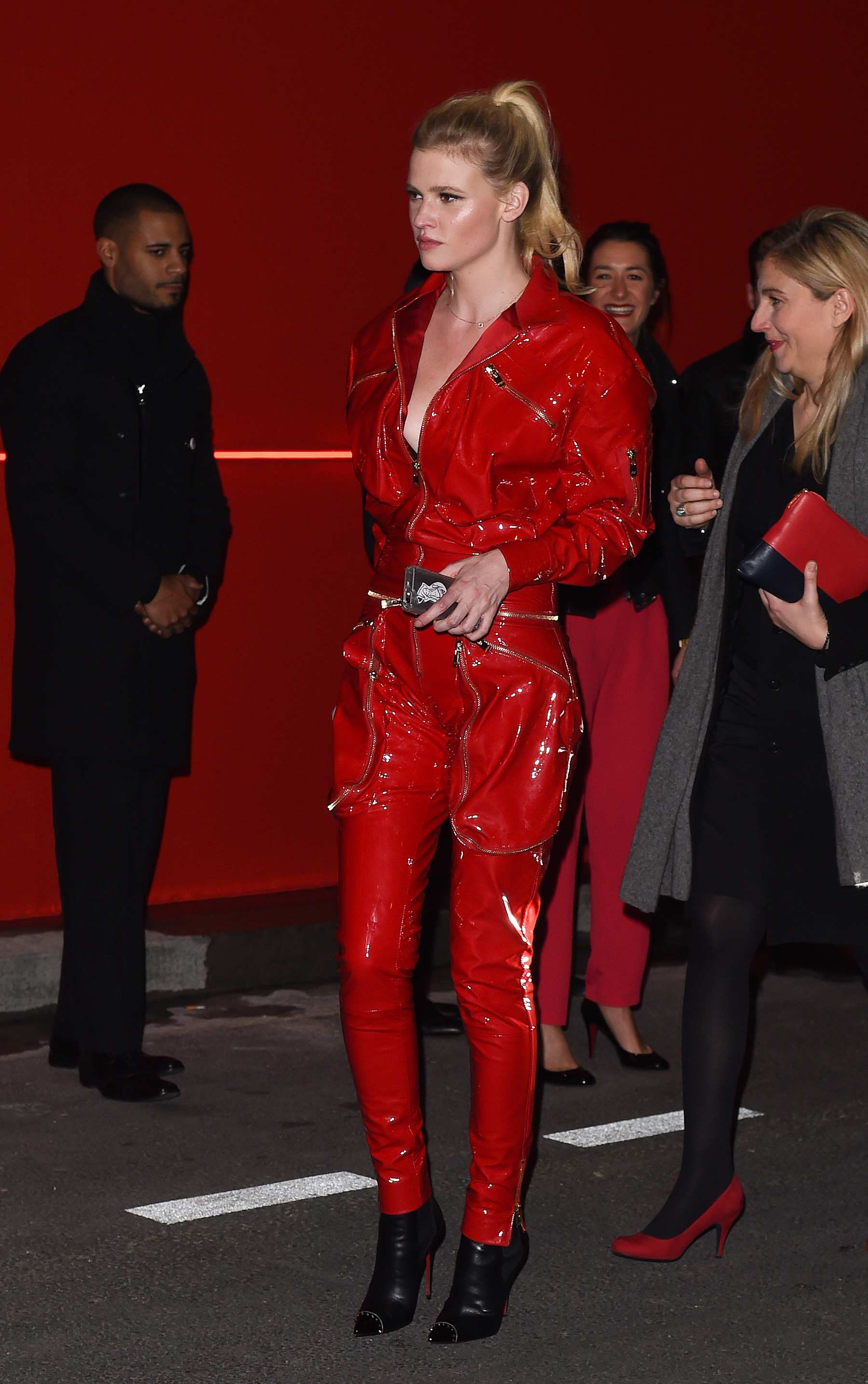 Lara Stone attends L’Oreal Red Obsession party