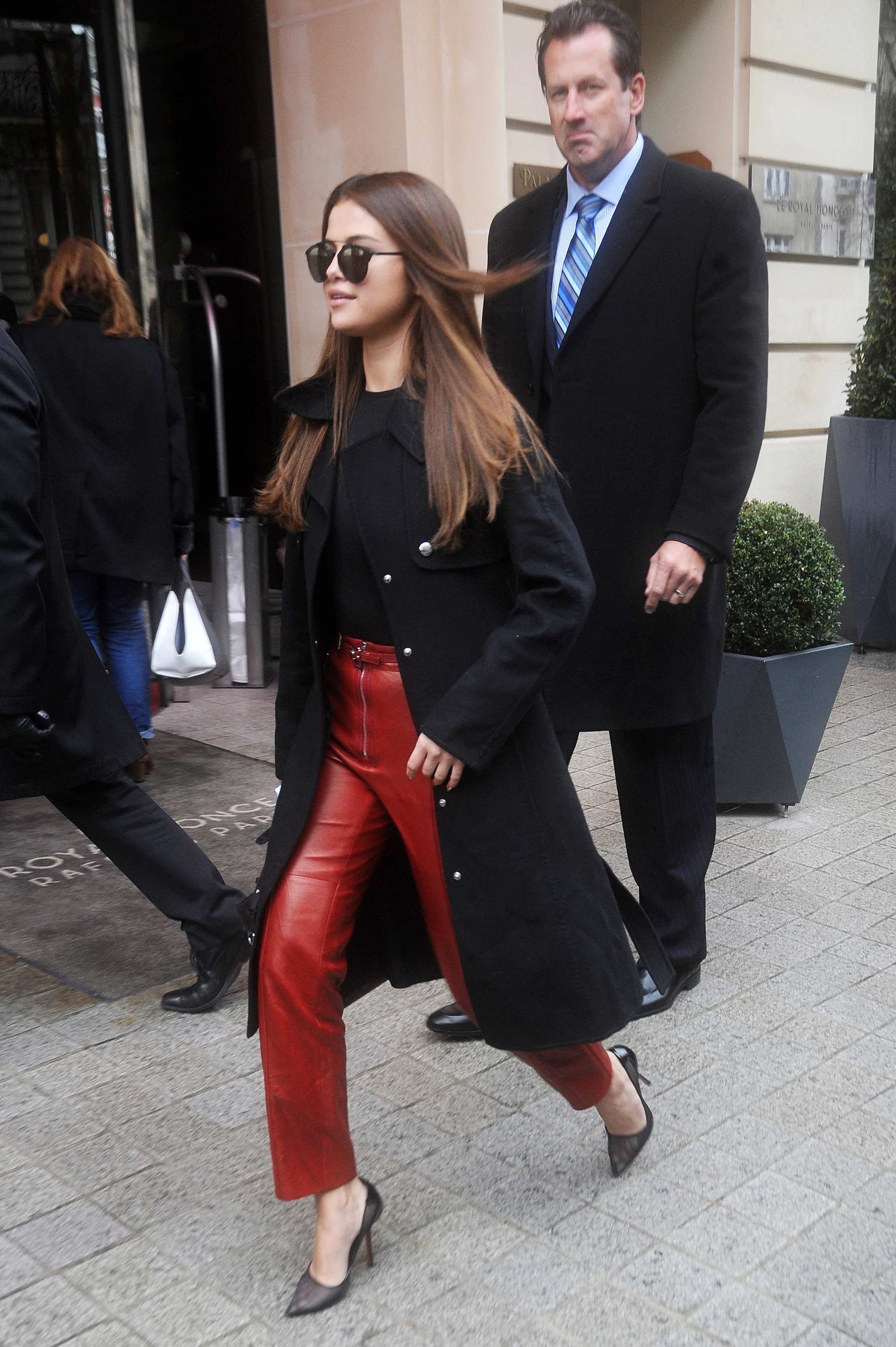 Selena Gomez at her hotel in Paris