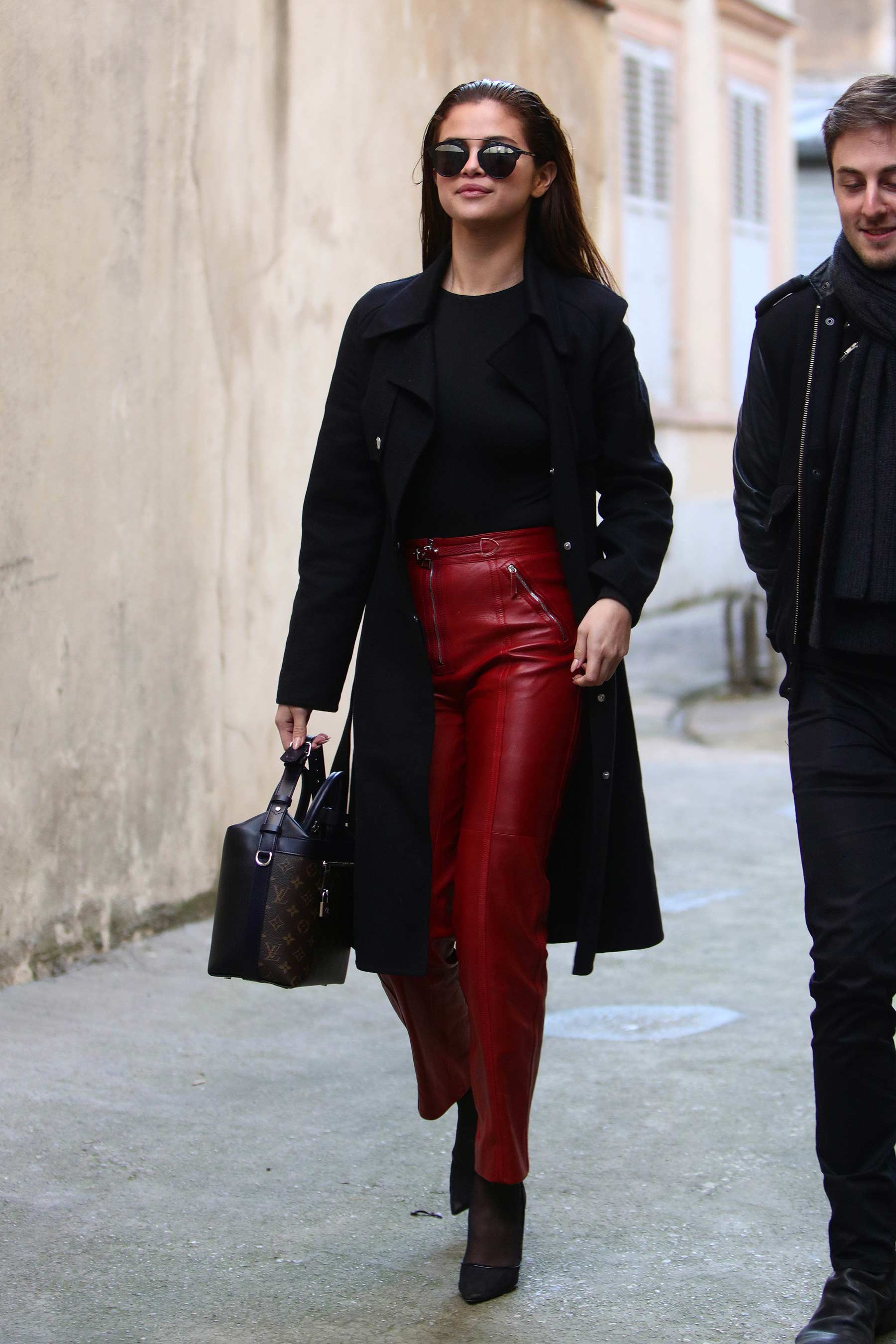 Selena Gomez at her hotel in Paris