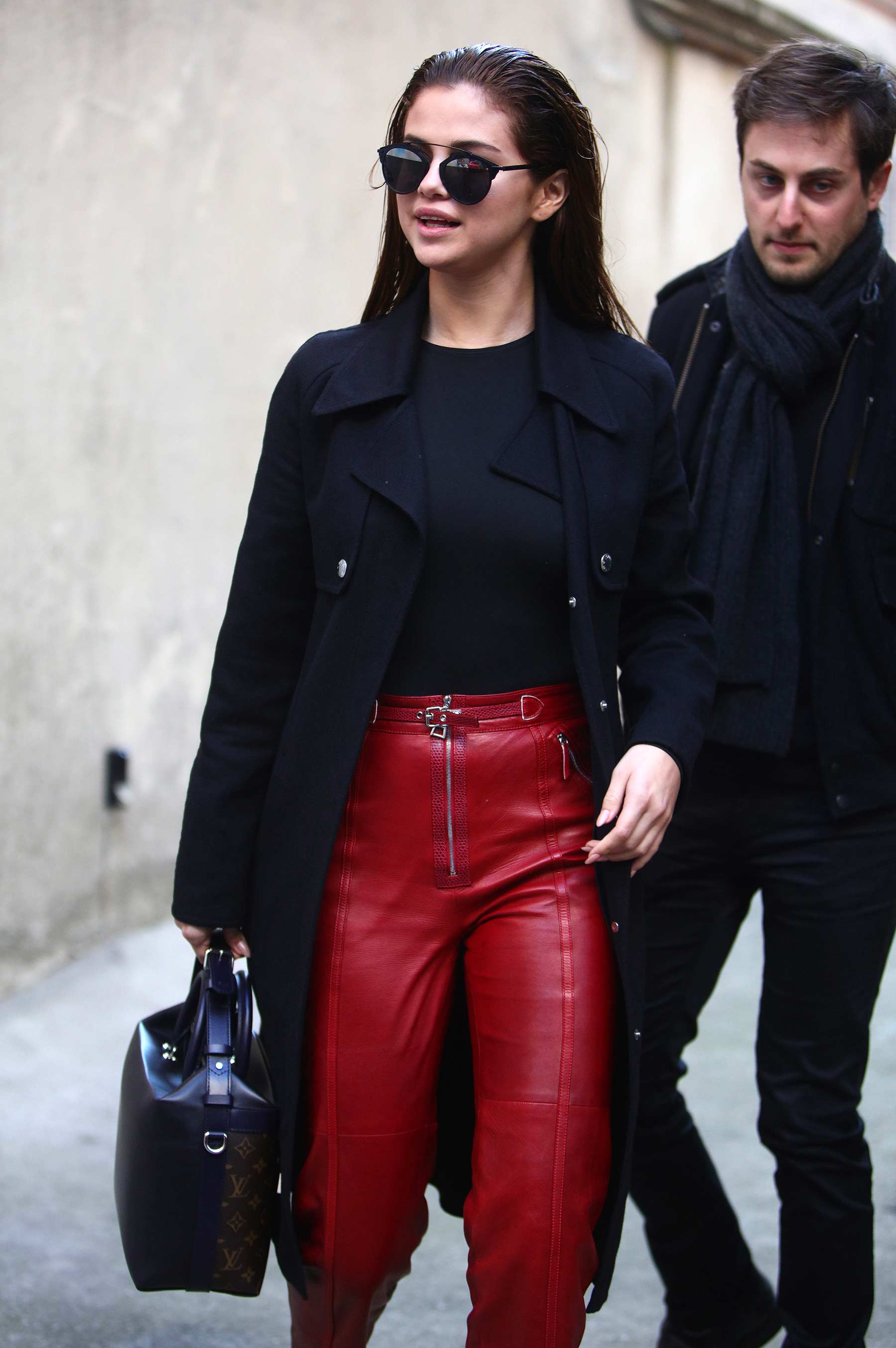 Selena Gomez at her hotel in Paris