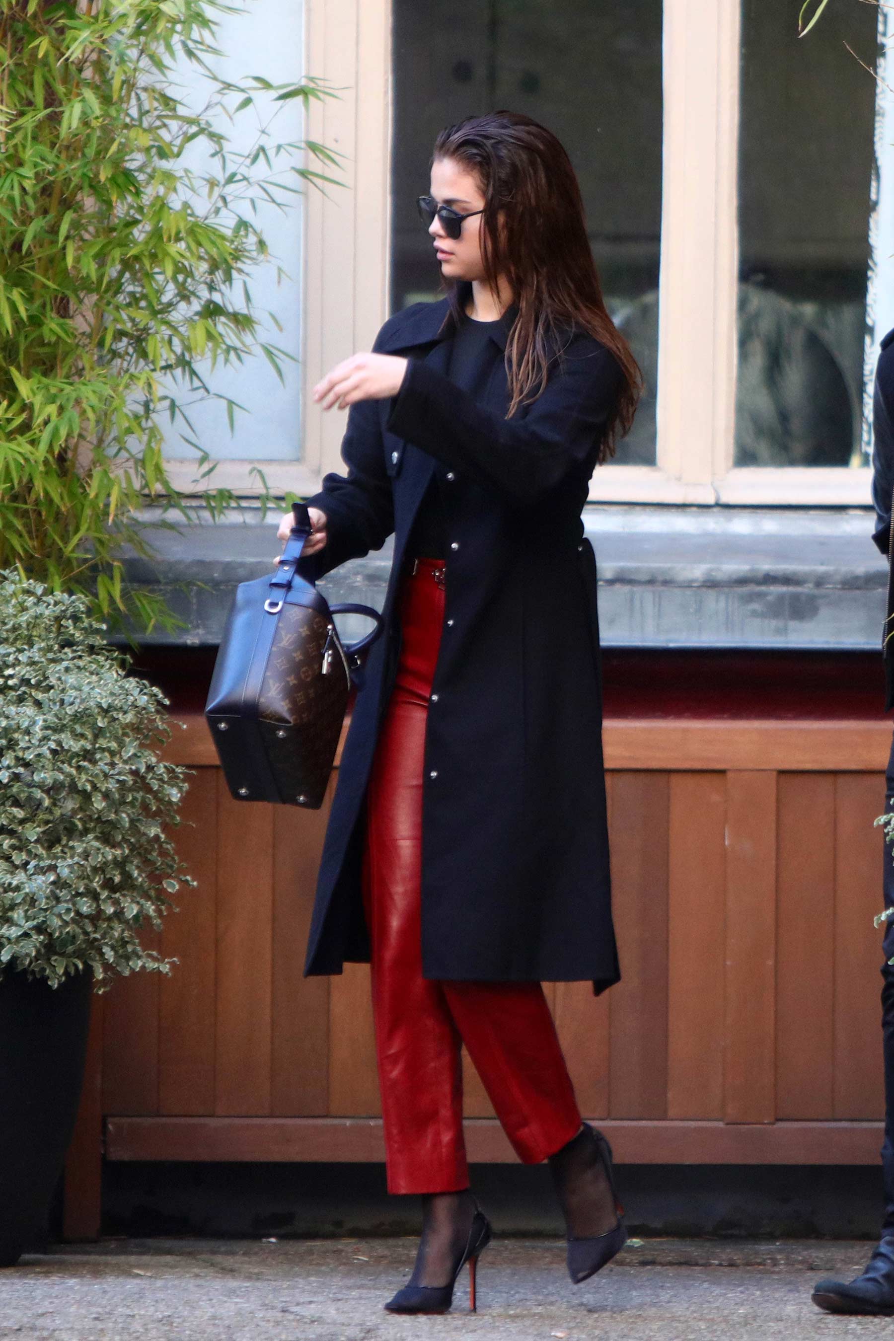 Selena Gomez at her hotel in Paris