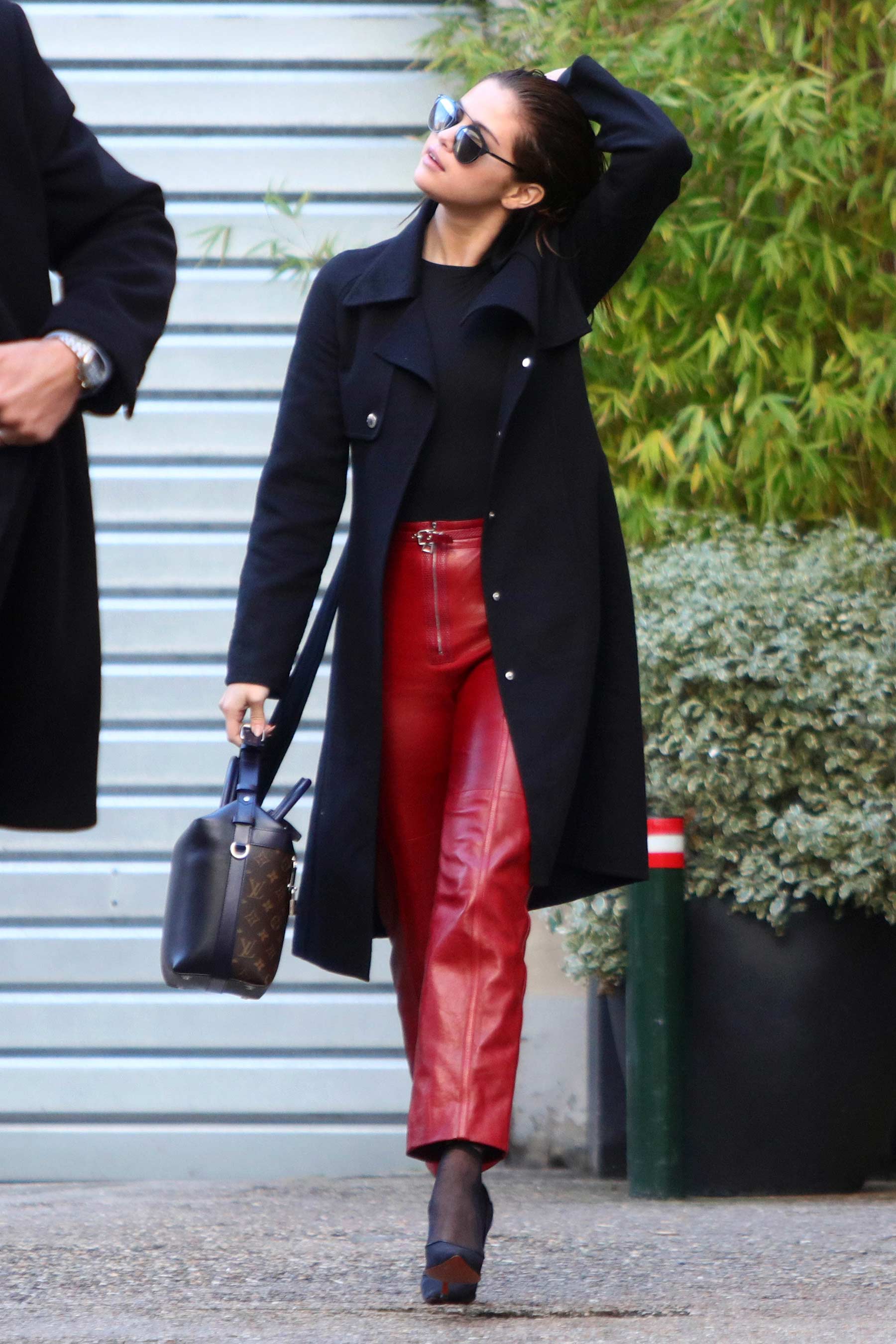Selena Gomez at her hotel in Paris