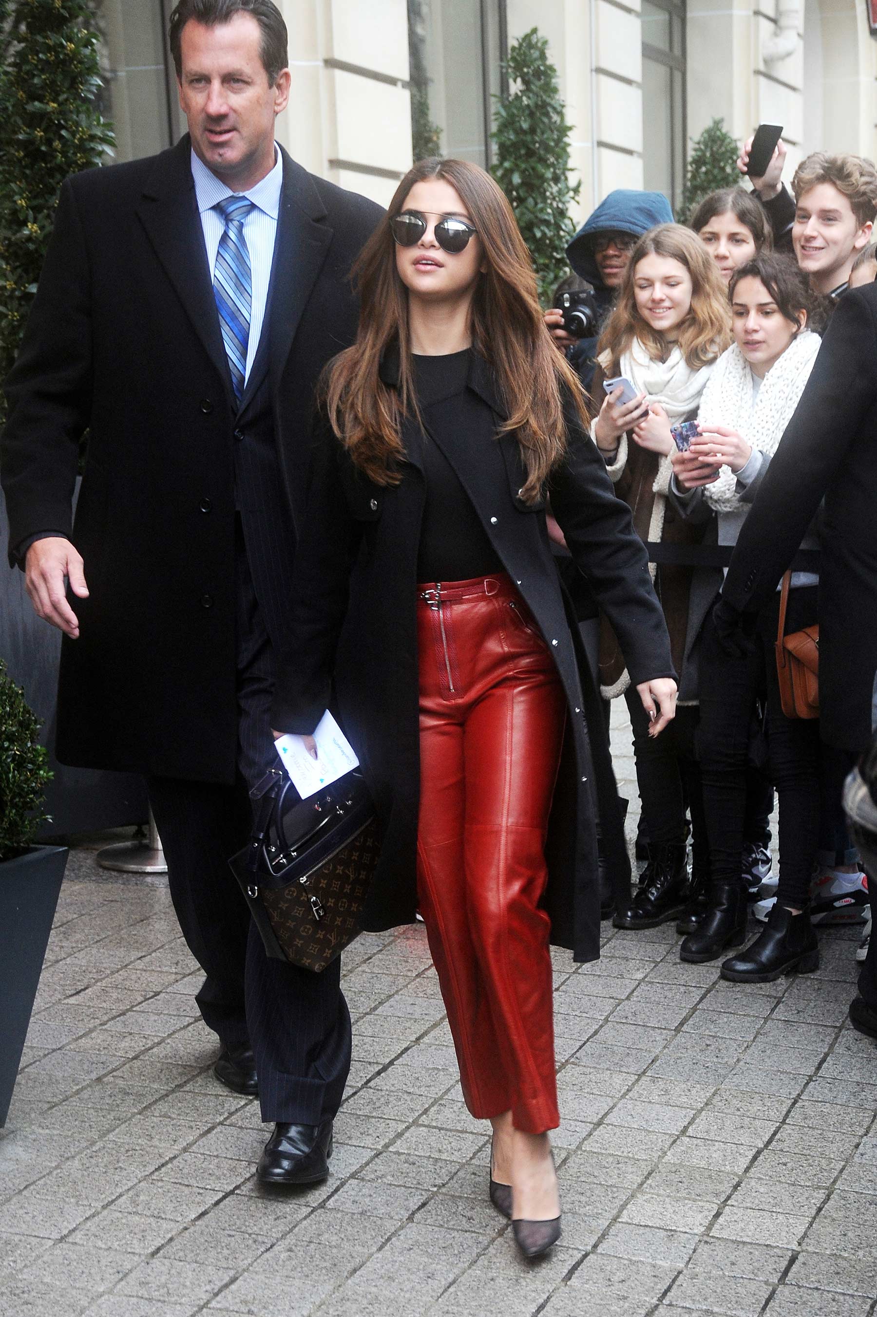 Selena Gomez at her hotel in Paris