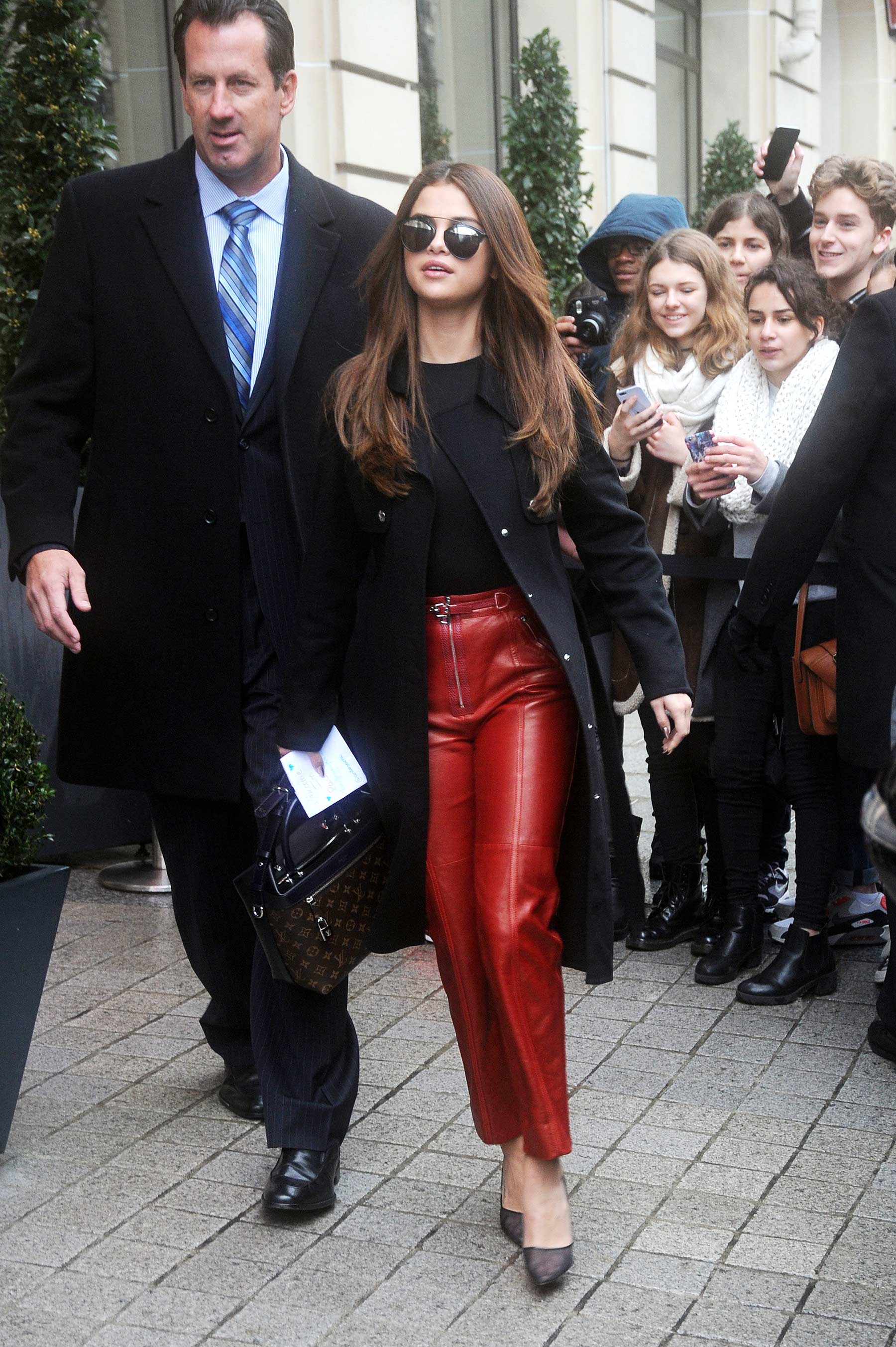 Selena Gomez at her hotel in Paris