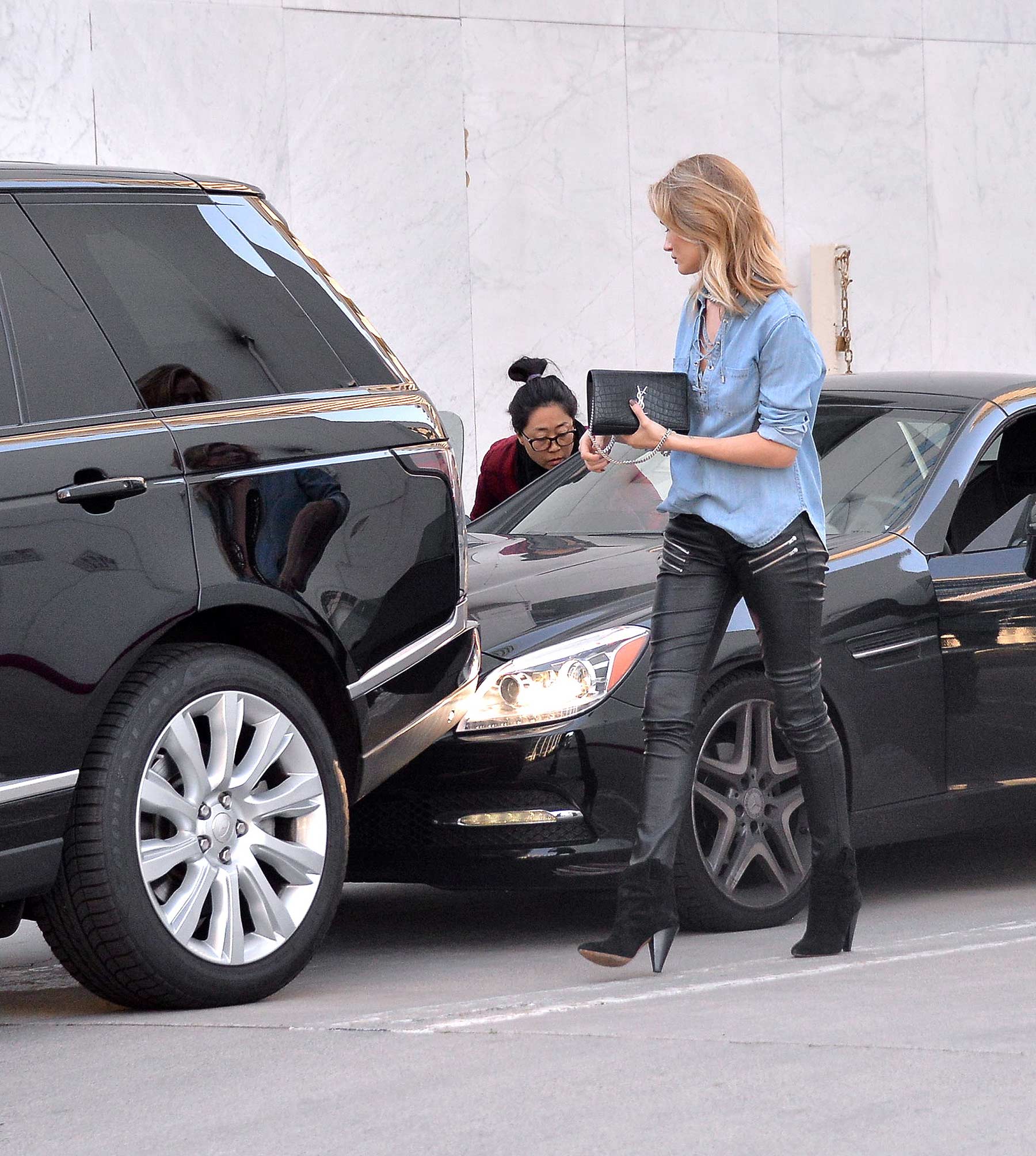 Rosie Huntington-Whiteley has a Car Accident