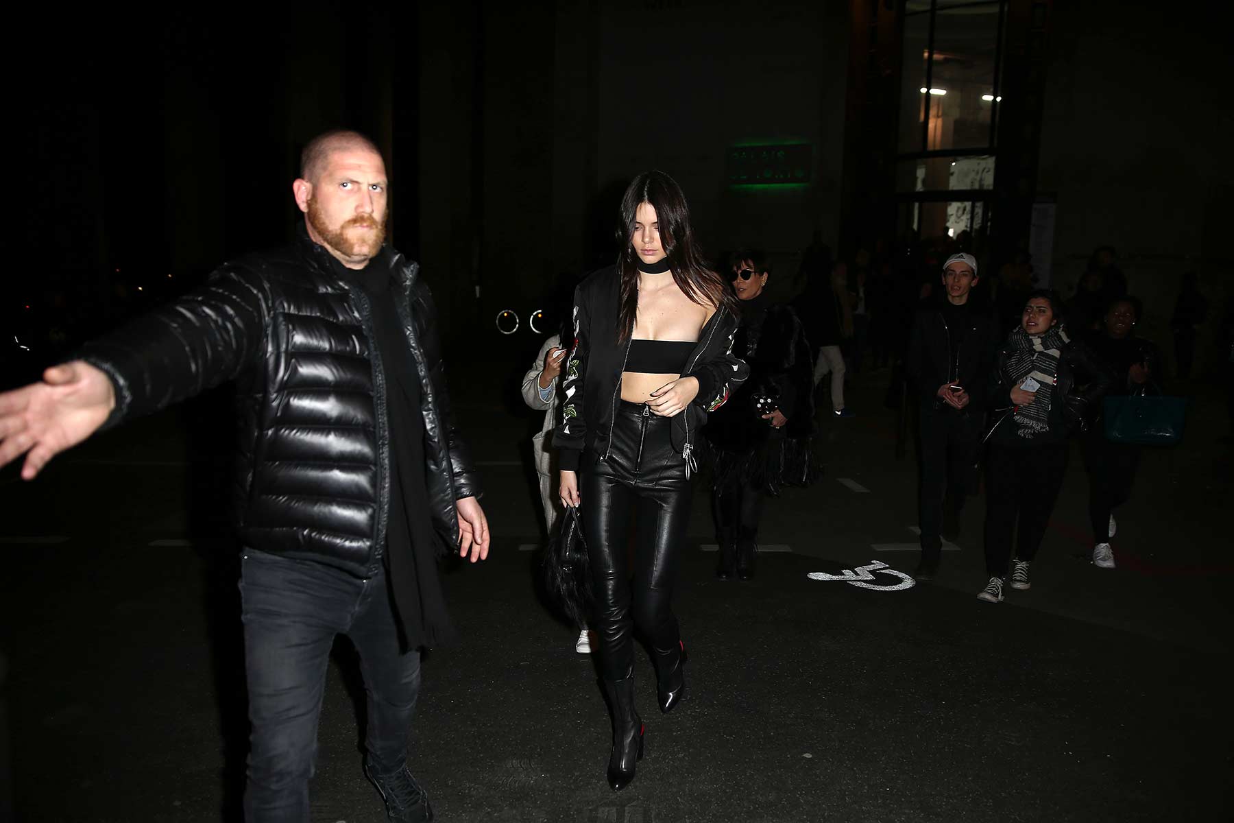 Kendall Jenner leaving the Off-White fashion show