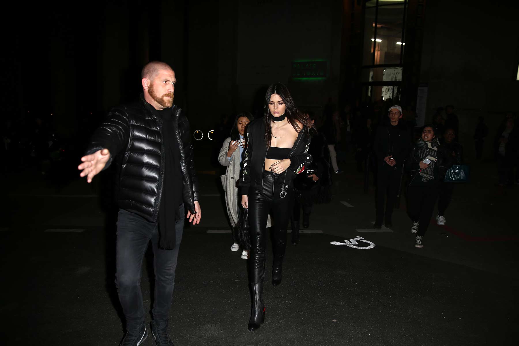 Kendall Jenner leaving the Off-White fashion show