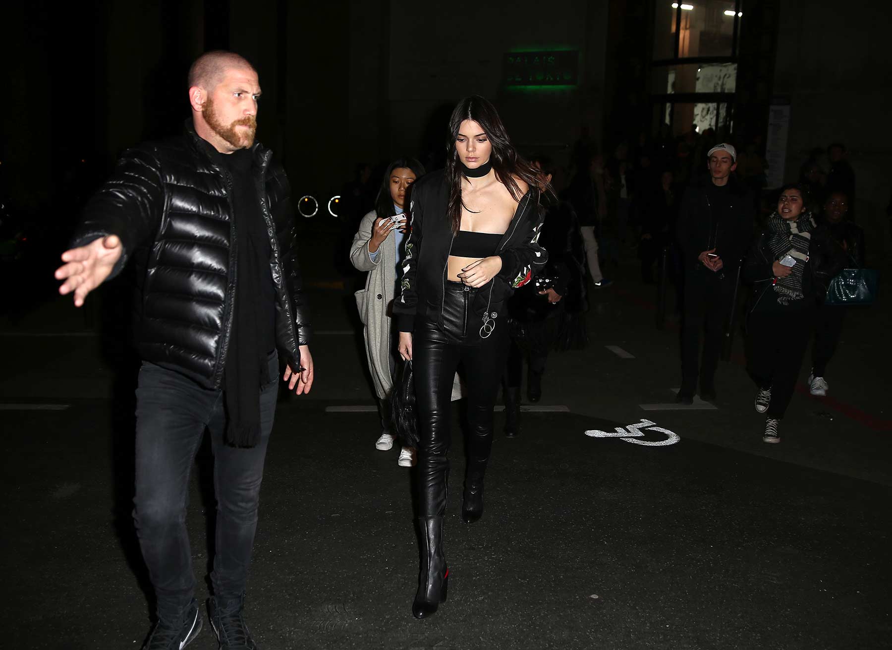 Kendall Jenner leaving the Off-White fashion show