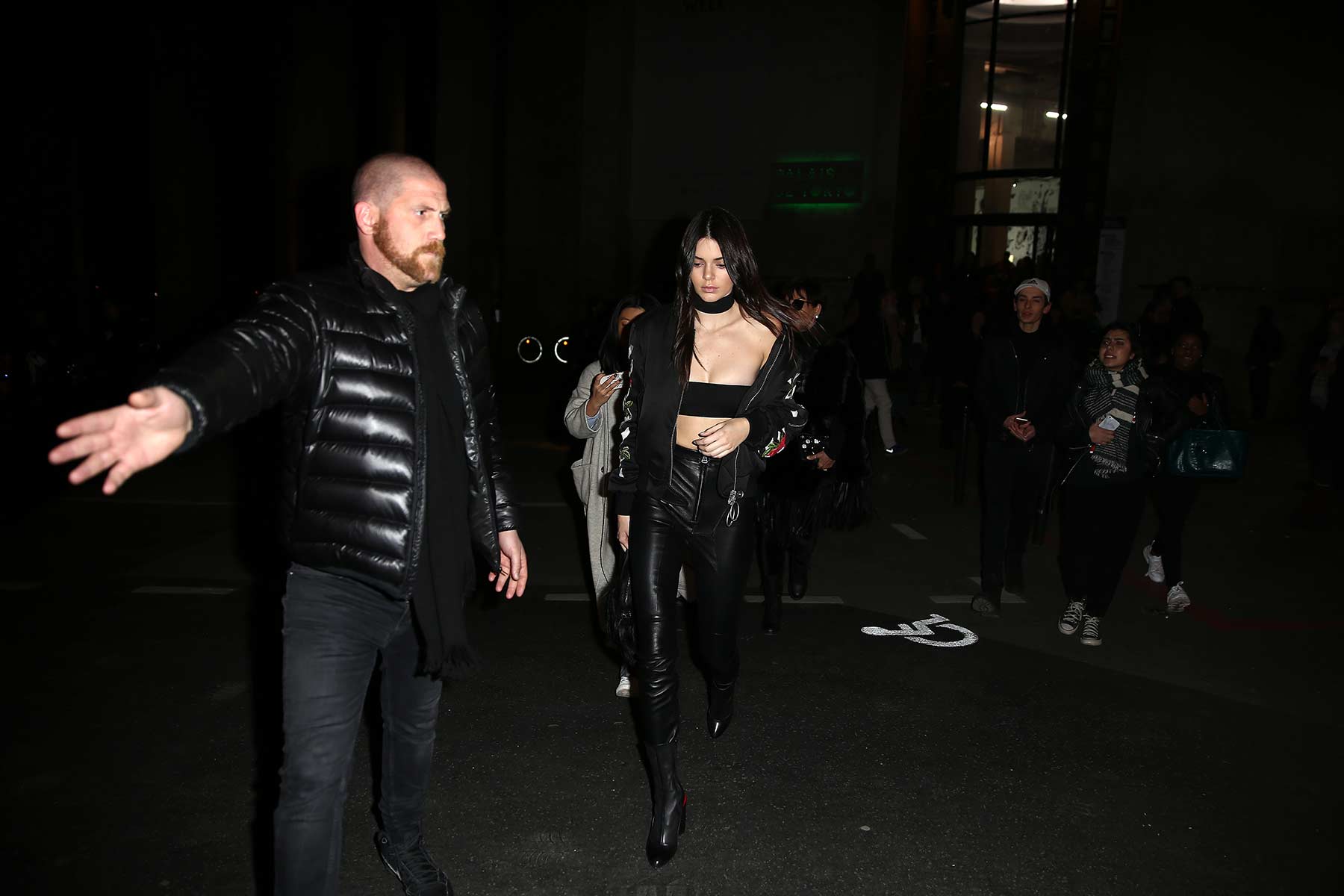 Kendall Jenner leaving the Off-White fashion show