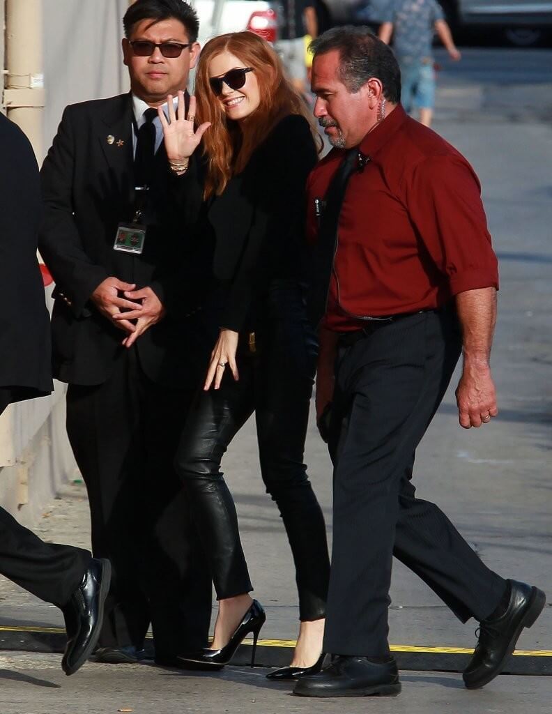 Isla Fisher seen arriving at the ABC studios for Jimmy Kimmel Live!