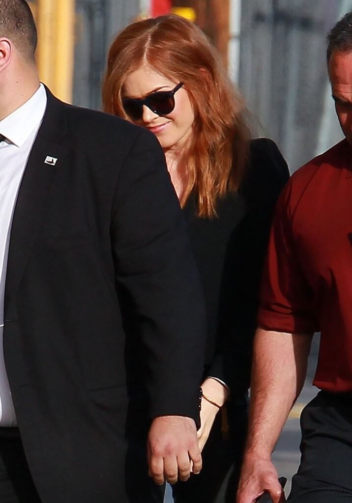 Isla Fisher seen arriving at the ABC studios for Jimmy Kimmel Live!