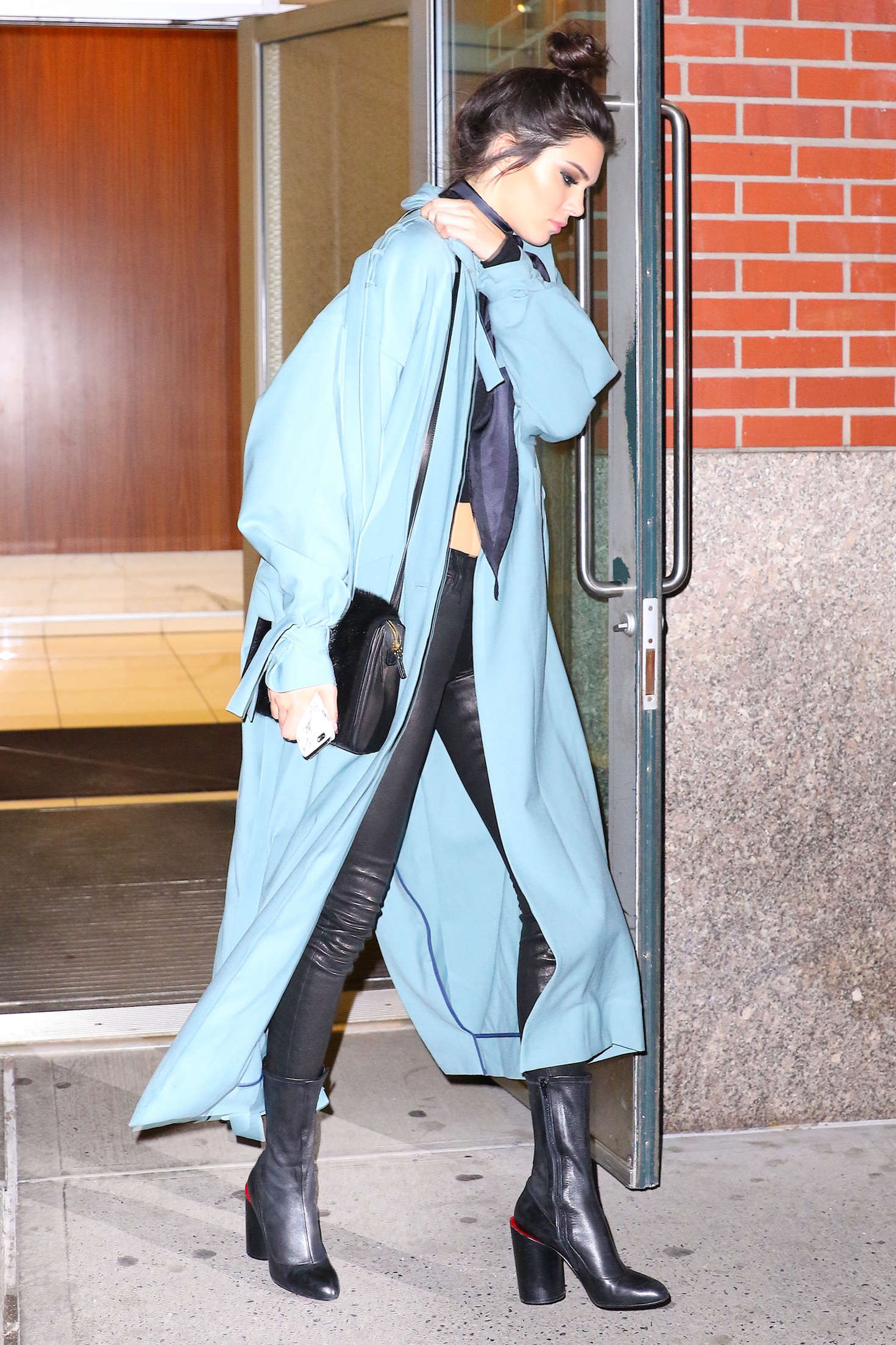 Kendall Jenner in Long Coat out in New York