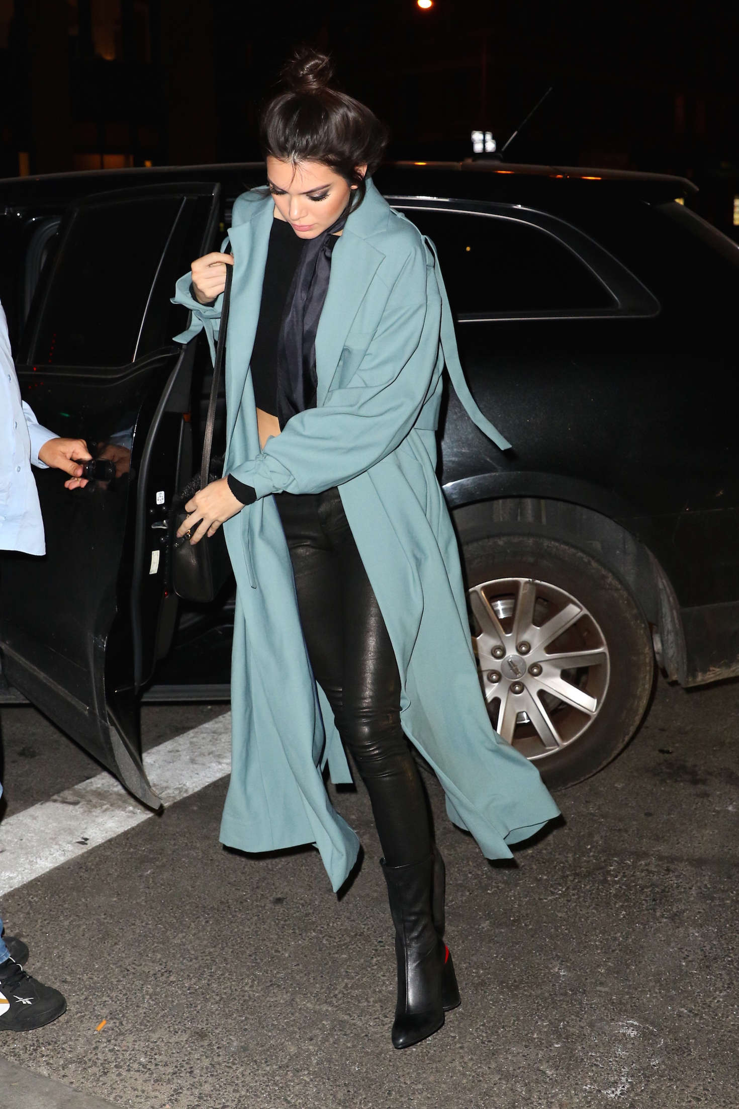 Kendall Jenner in Long Coat out in New York
