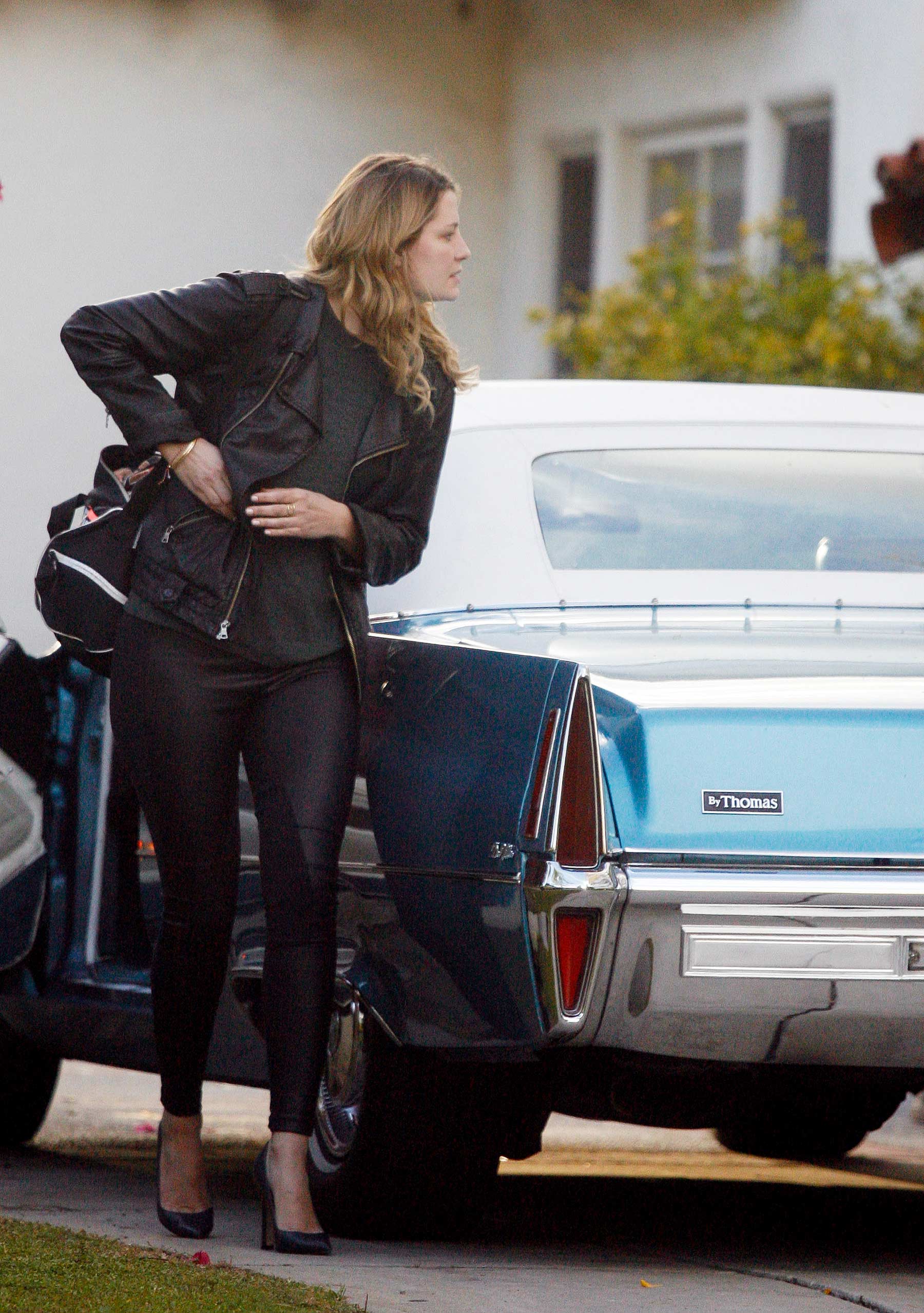 Mischa Barton at a gas station in LA