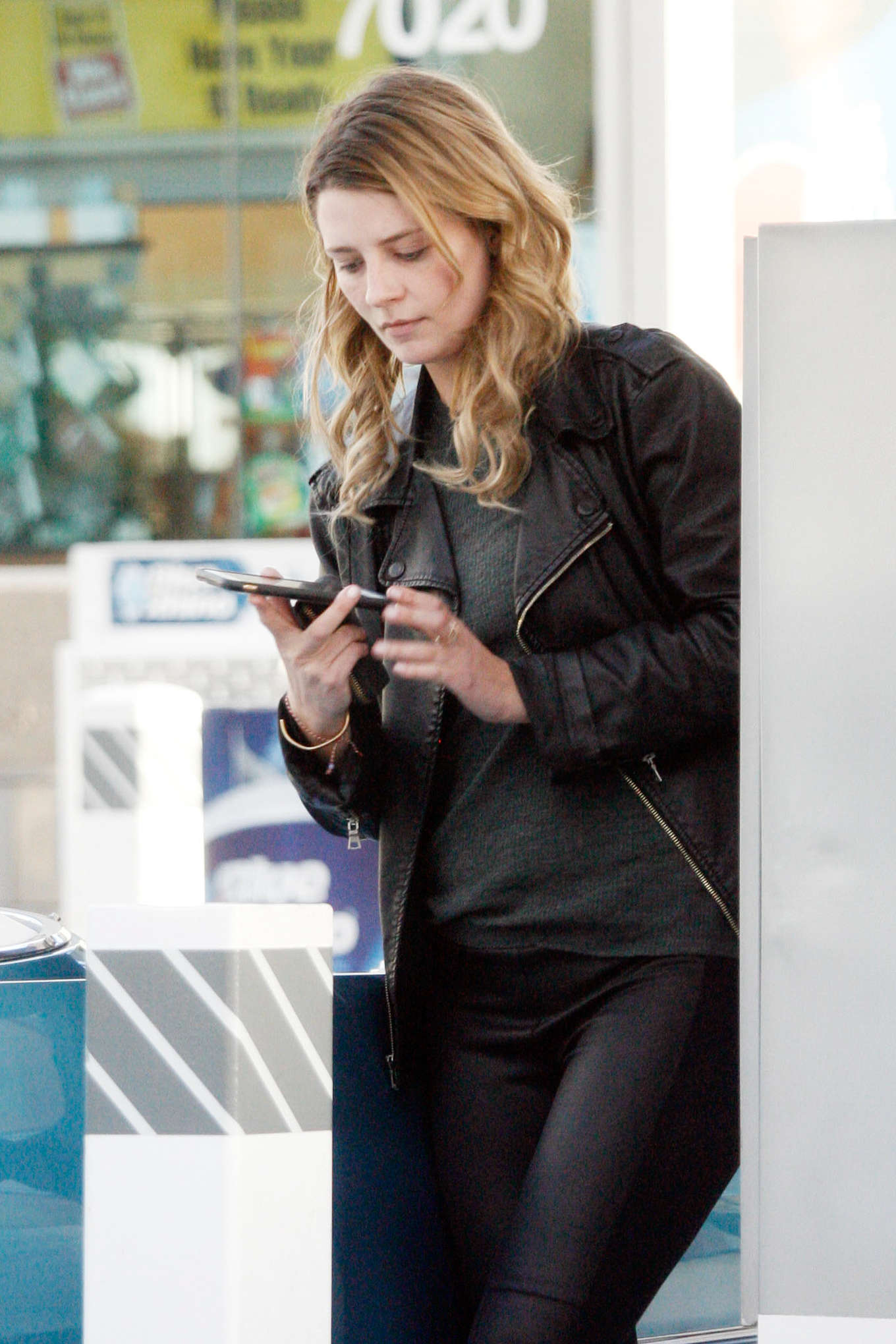 Mischa Barton at a gas station in LA