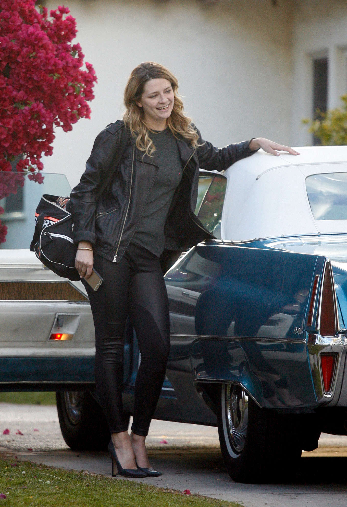 Mischa Barton at a gas station in LA