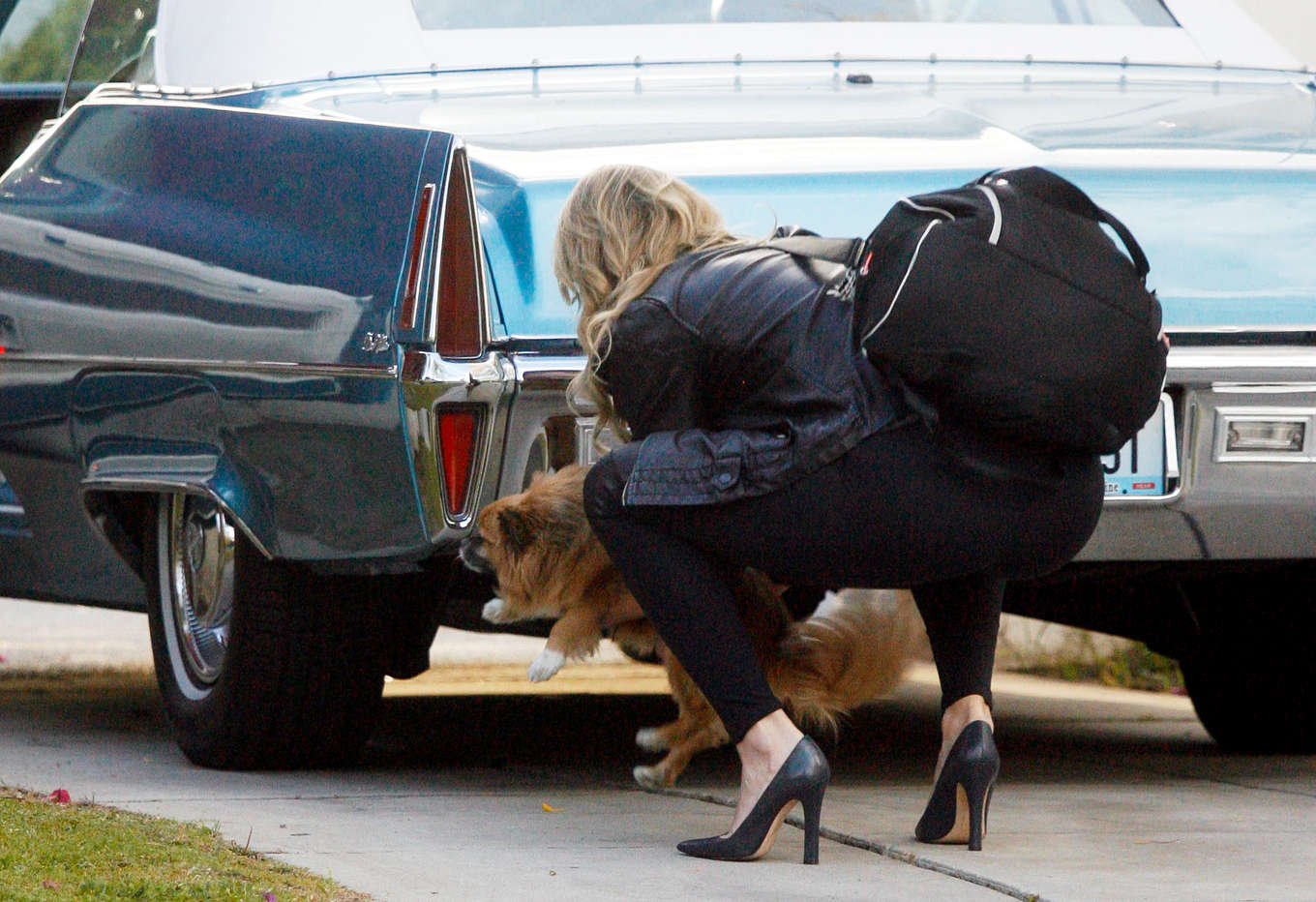 Mischa Barton at a gas station in LA