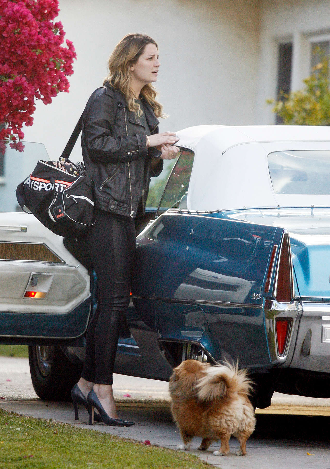 Mischa Barton at a gas station in LA