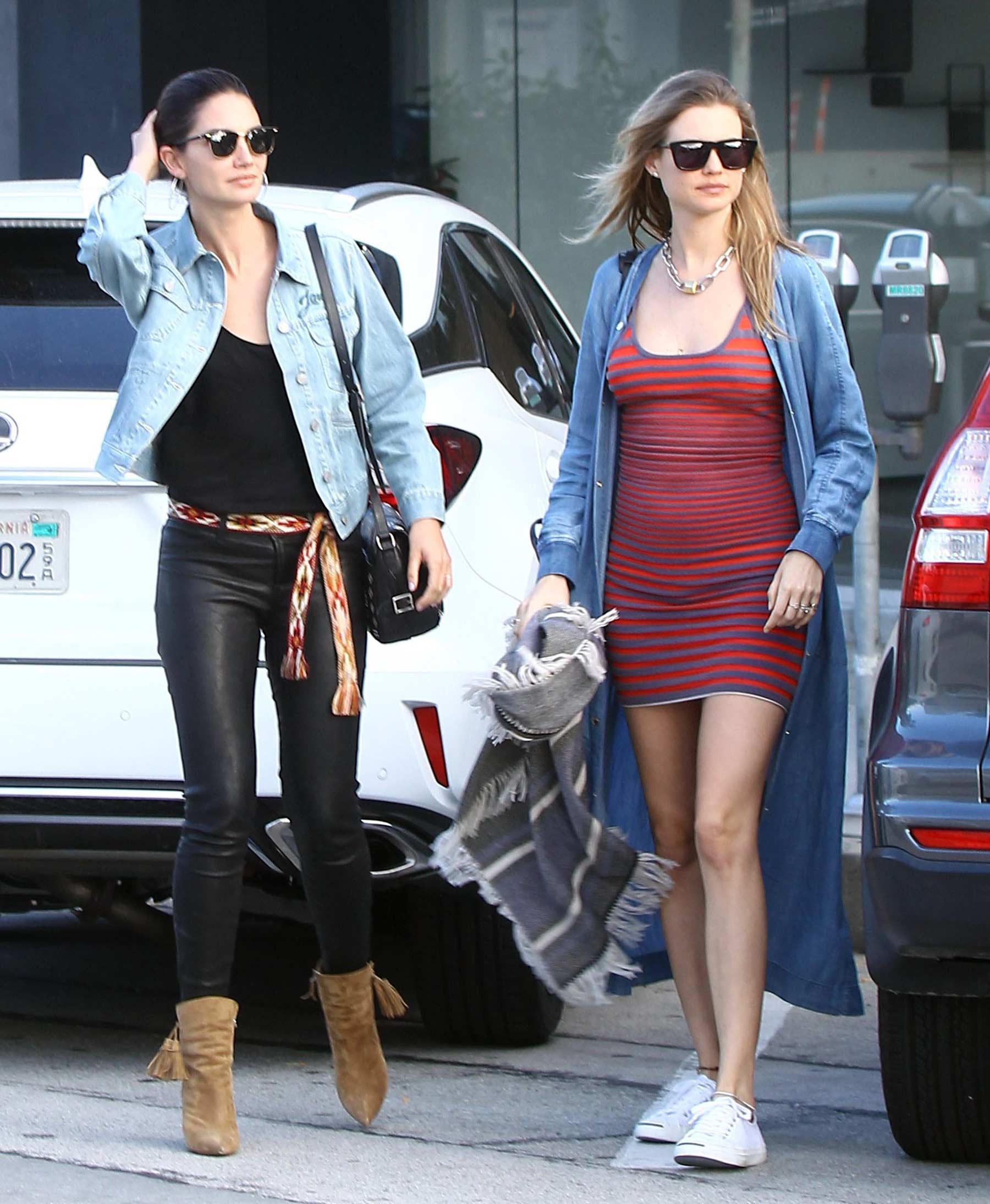 Lily Aldridge lunch and shopping in West Hollywood