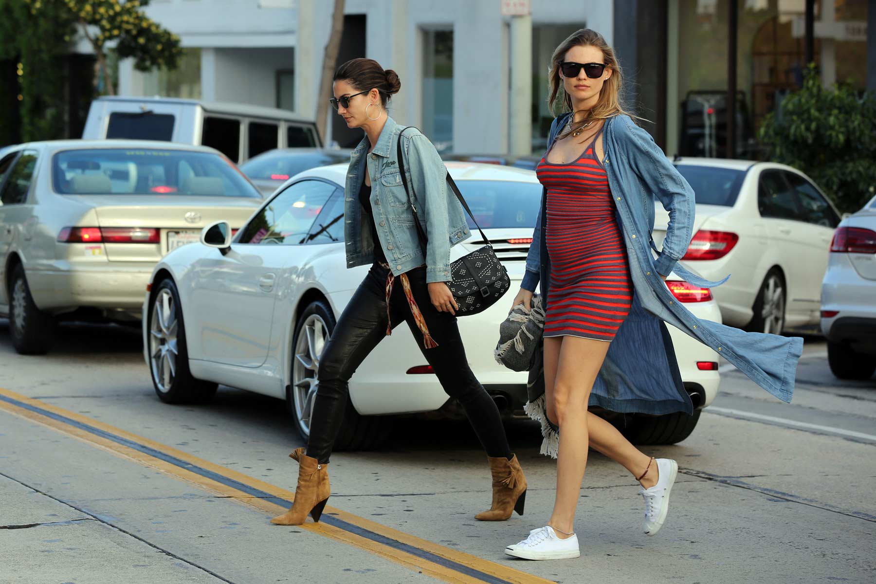 Lily Aldridge lunch and shopping in West Hollywood