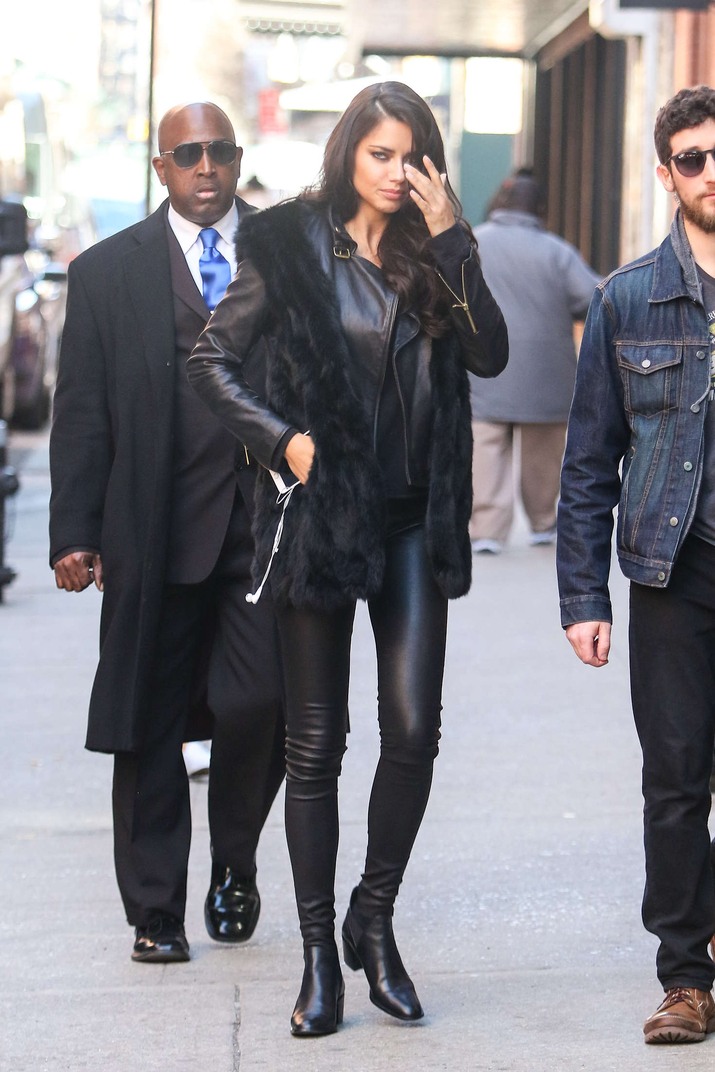 Adriana Lima headed to a photoshoot at Milk Studios