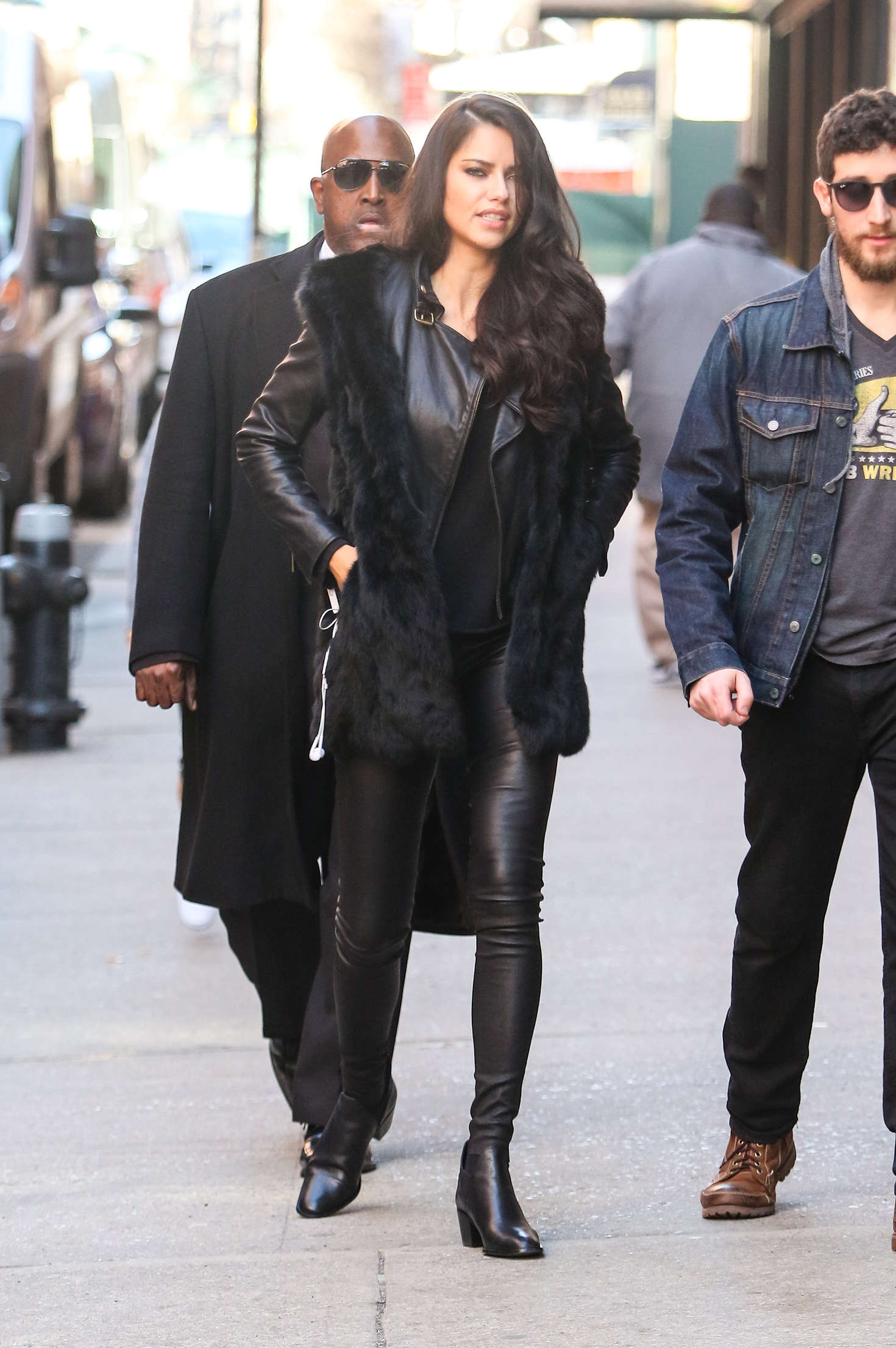 Adriana Lima headed to a photoshoot at Milk Studios