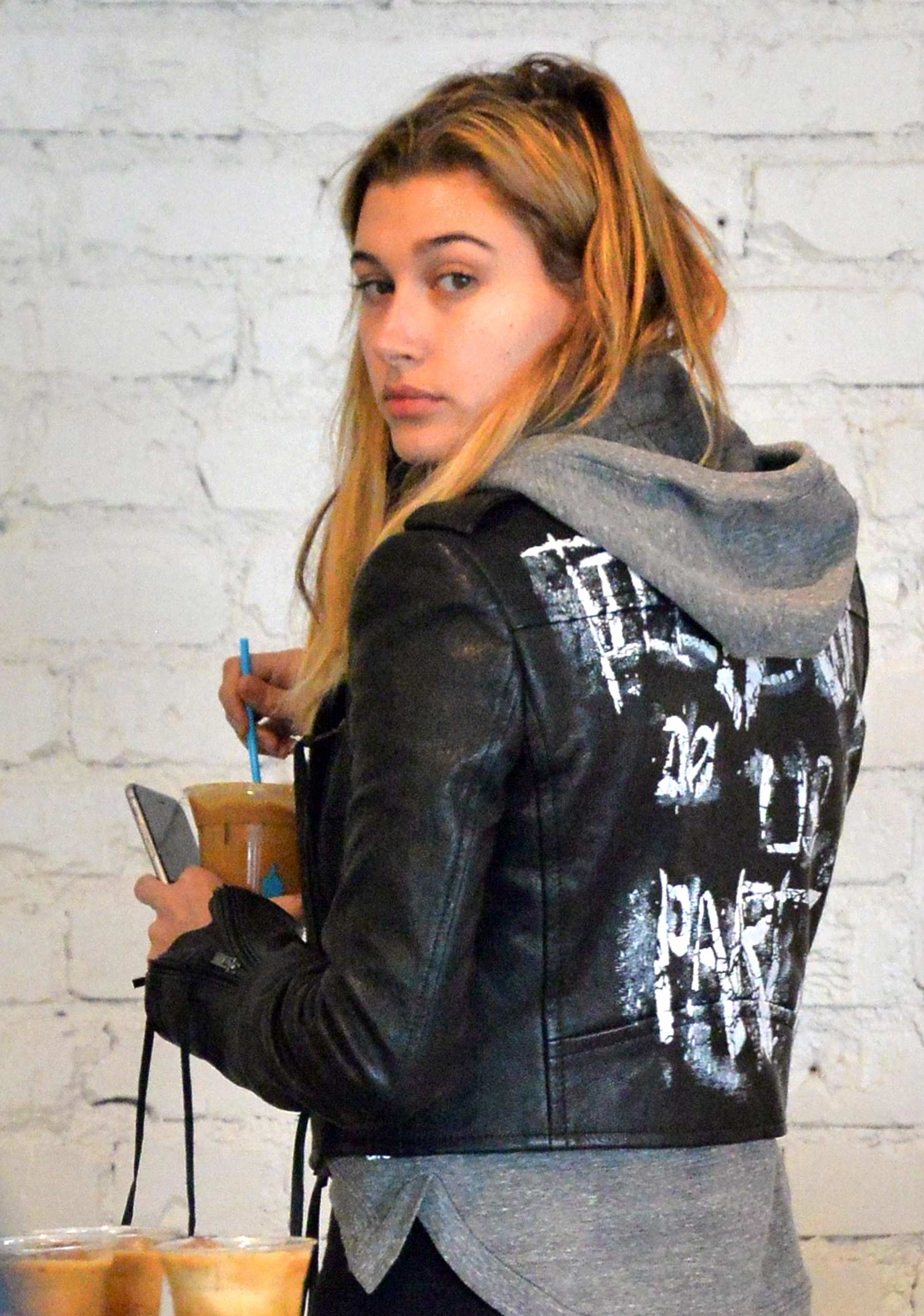Hailey Baldwin grabbing coffee in Beverly Hills