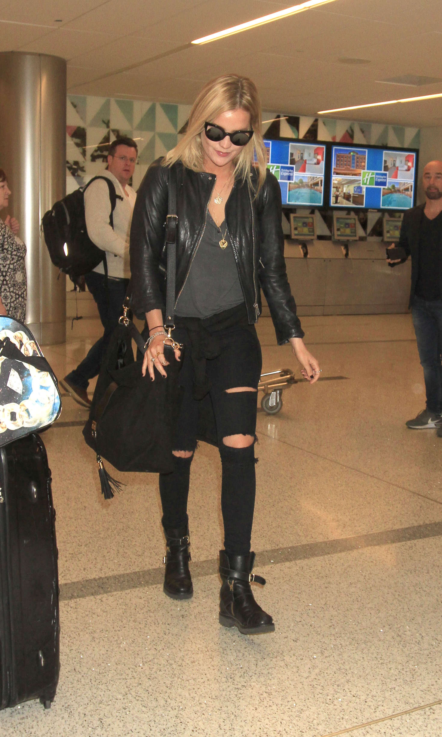 Laura Whitmore arriving at LAX Airport