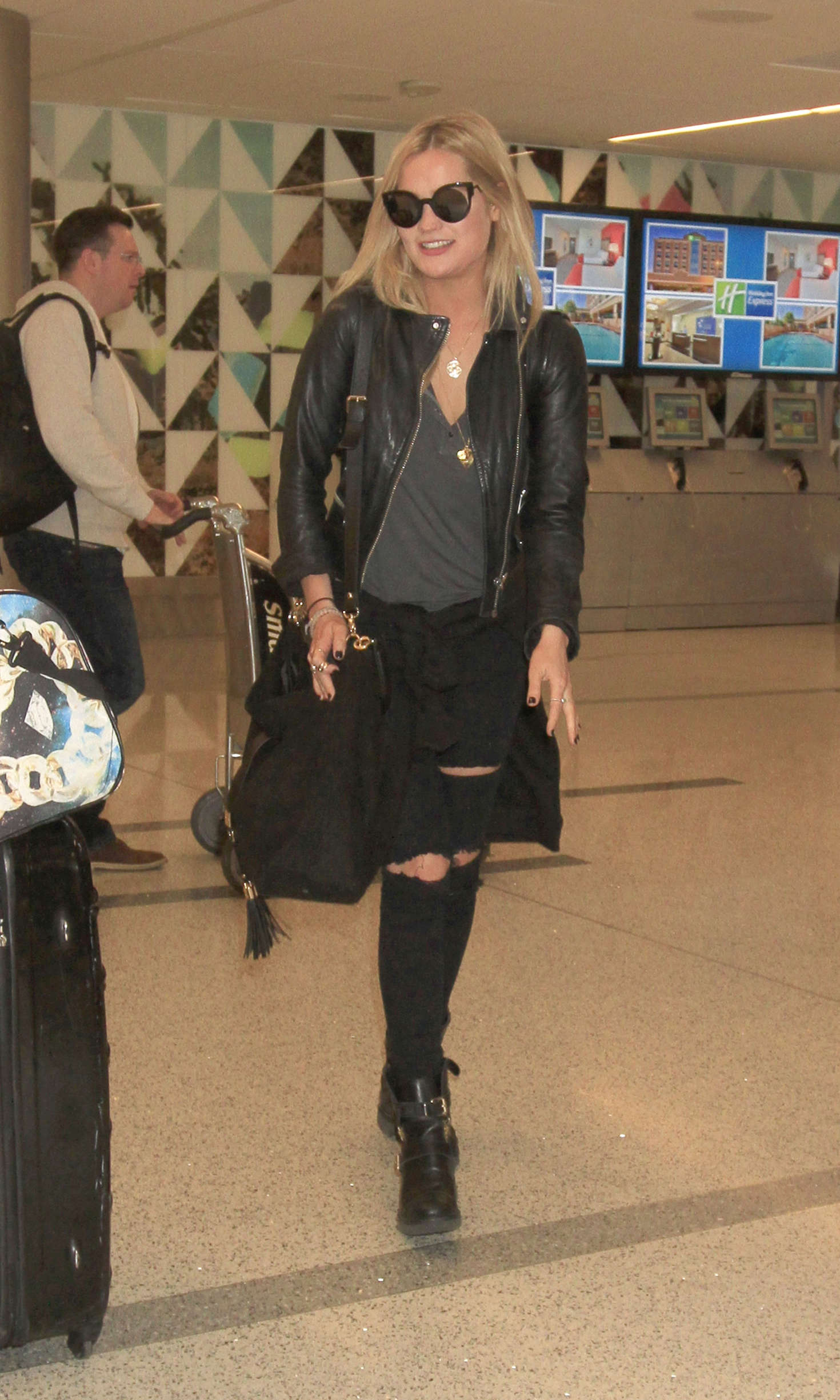 Laura Whitmore arriving at LAX Airport