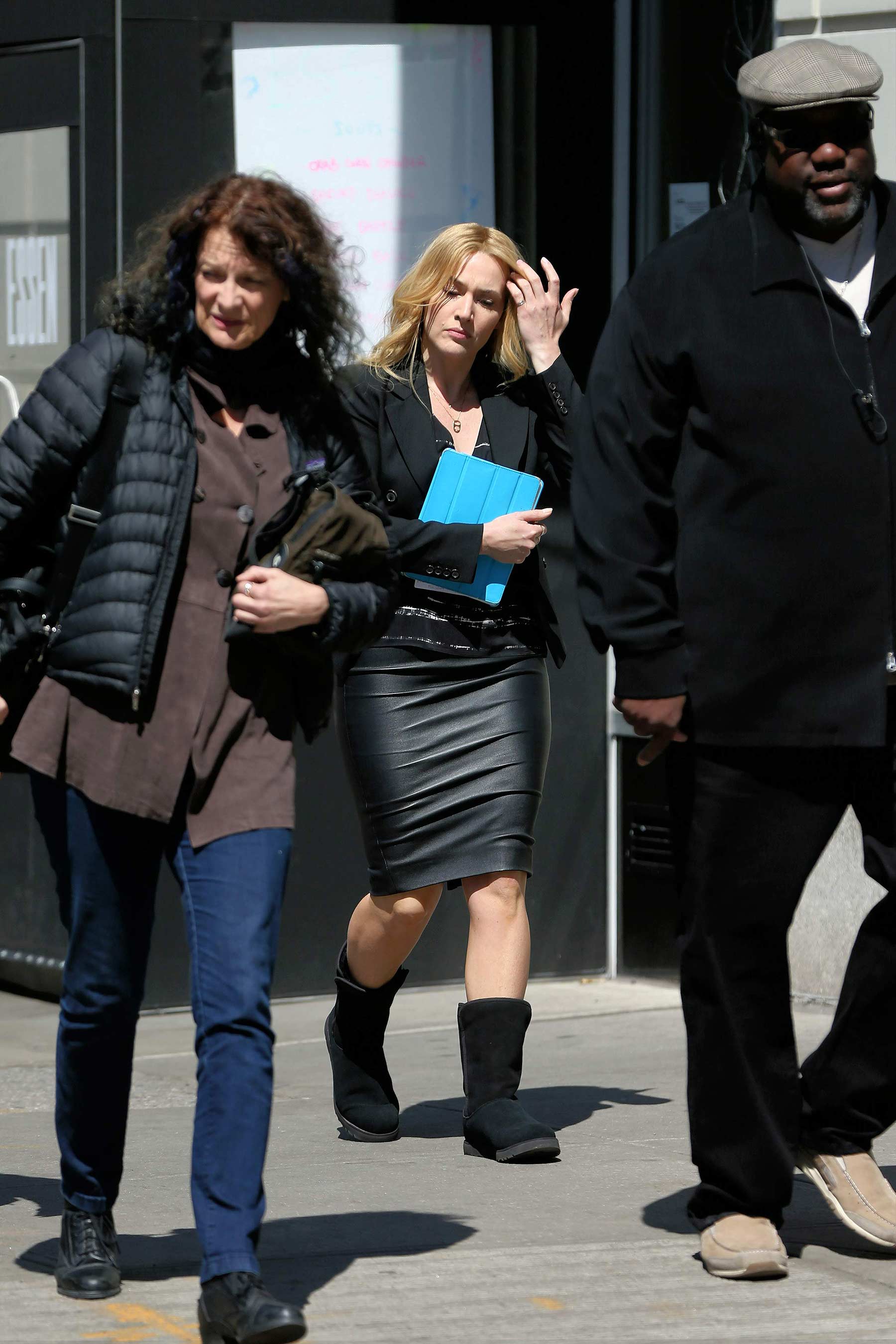 Kate Winslet the set of Collateral Beauty