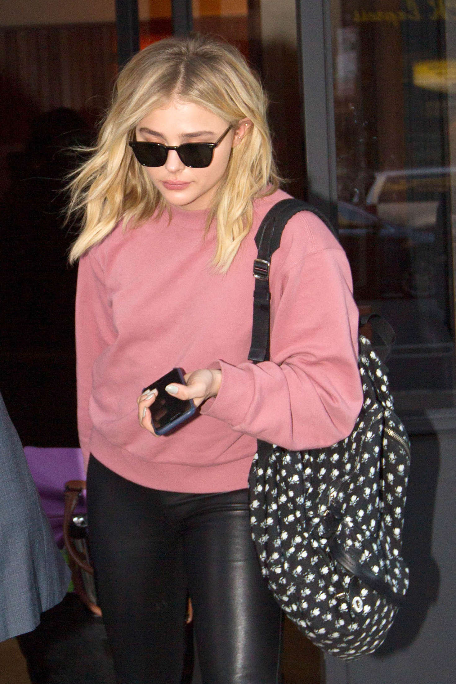 Chloe Moretz leaving her hotel in Tribeca