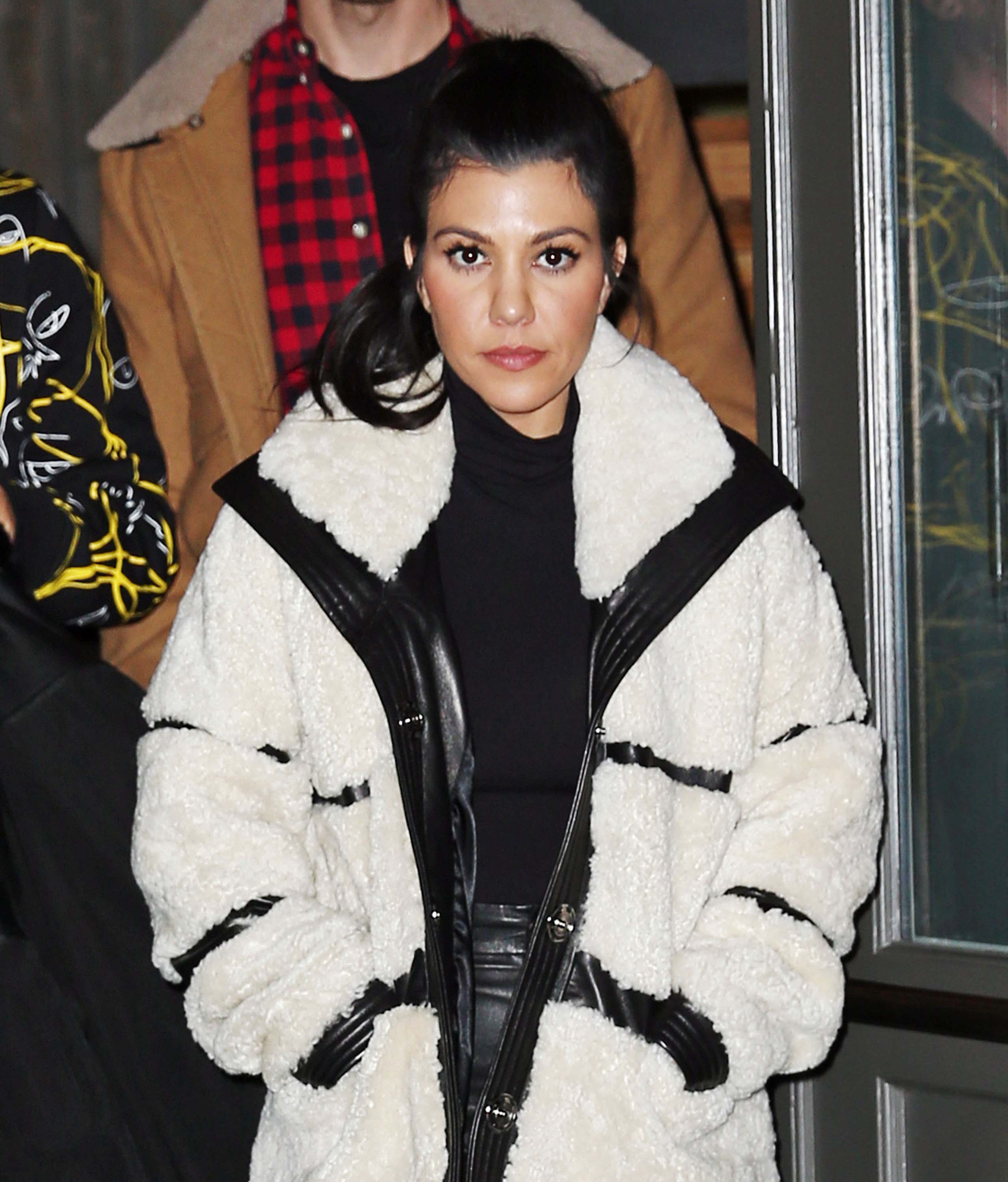 Kourtney Kardashian leaving a restaurant in Iceland