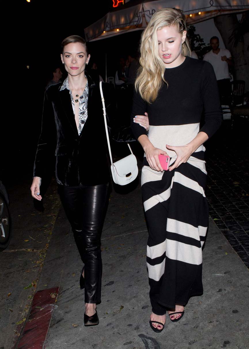Jaime King exits the Chateau Marmont