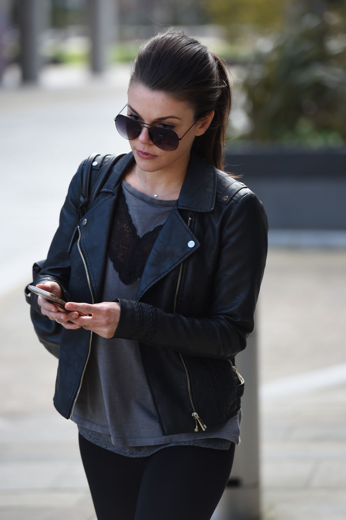 Faye Brookes out and about in Manchester