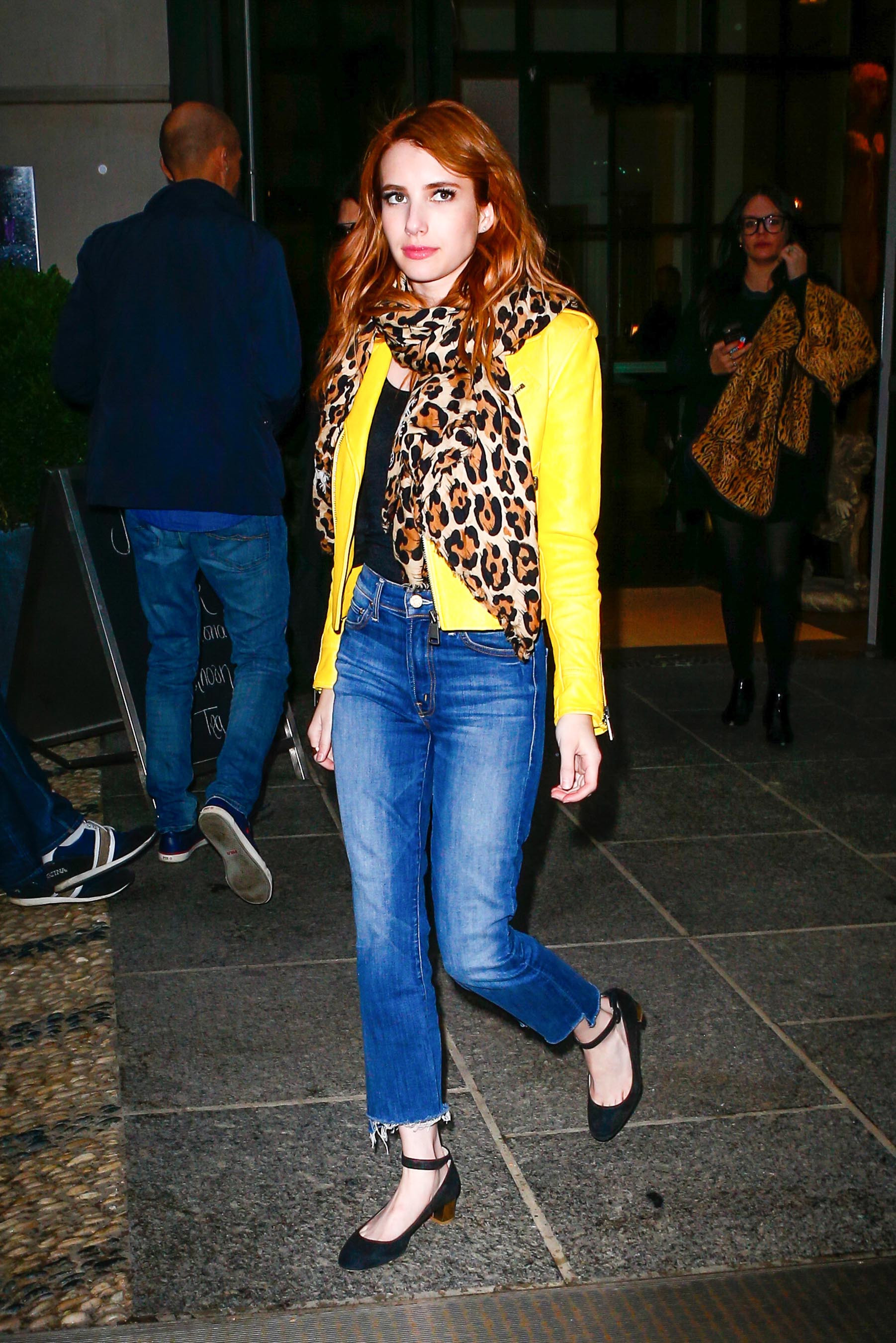 Emma Roberts leaving her hotel in the NYC