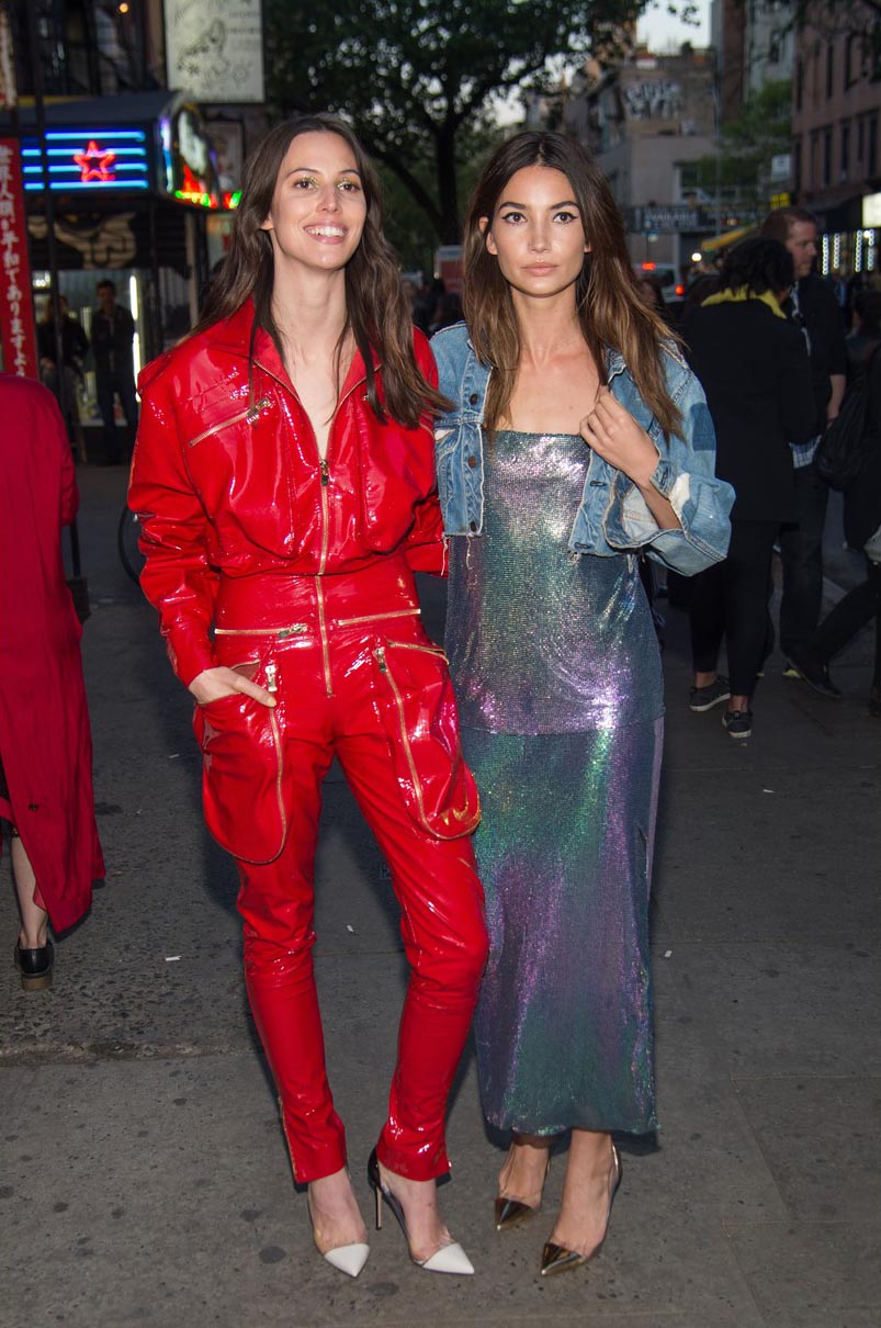 Ruby Aldridge, Martha Hunt and Alexa Chung attend the Vogue Met Gala Cocktail Party