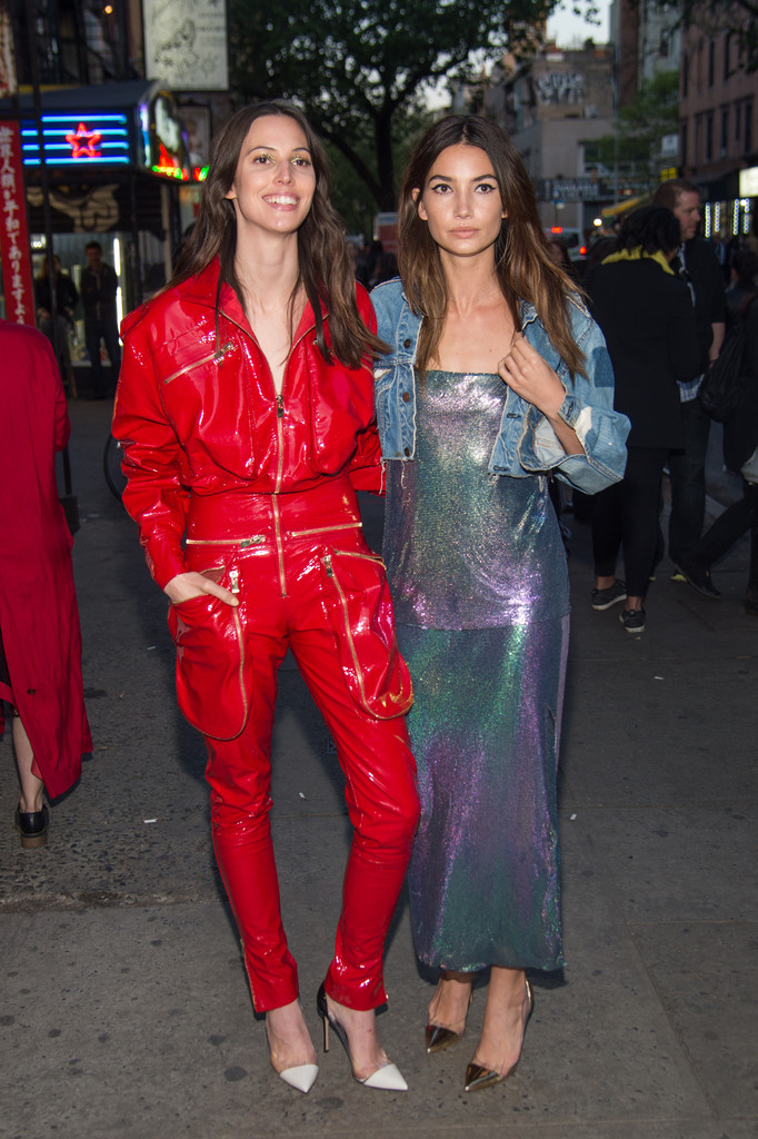 Ruby Aldridge, Martha Hunt and Alexa Chung attend the Vogue Met Gala Cocktail Party