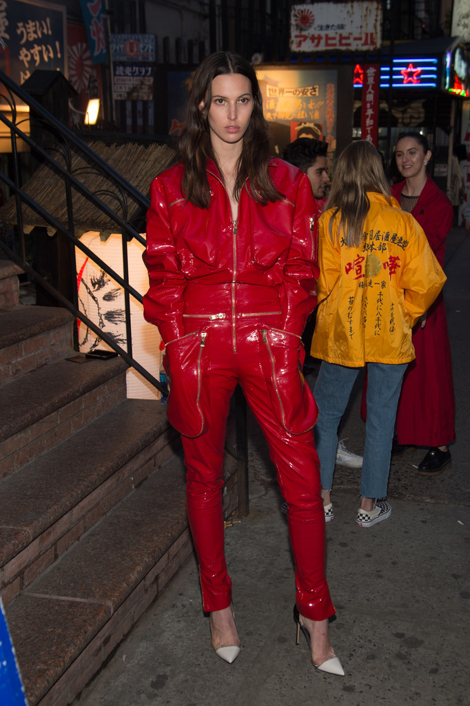 Ruby Aldridge, Martha Hunt and Alexa Chung attend the Vogue Met Gala Cocktail Party