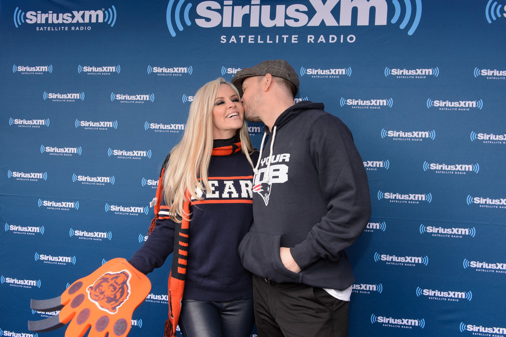 Jenny McCarthy at her SiriusXM show for the NFL Draft from Grant Park