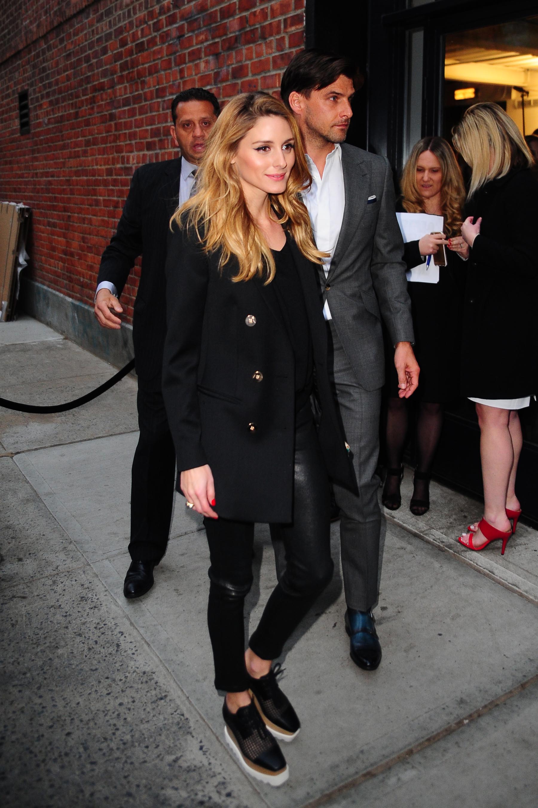 Olivia Palermo arriving at the premiere of Mother’s Day