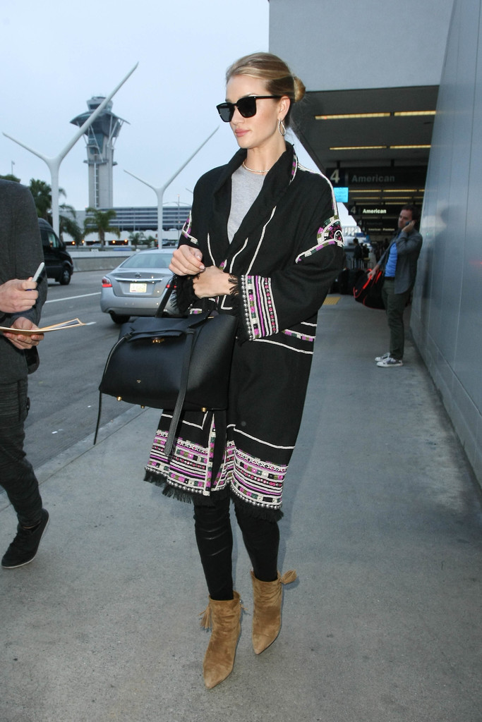 Rosie Huntington Whiteley is seen at LAX