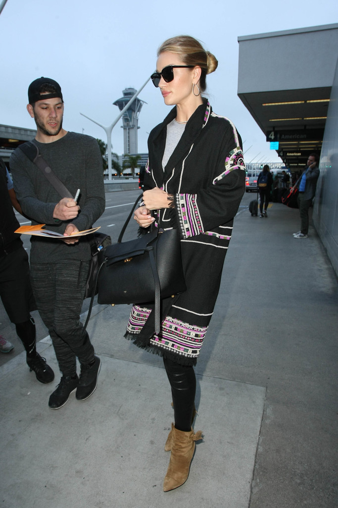 Rosie Huntington Whiteley is seen at LAX