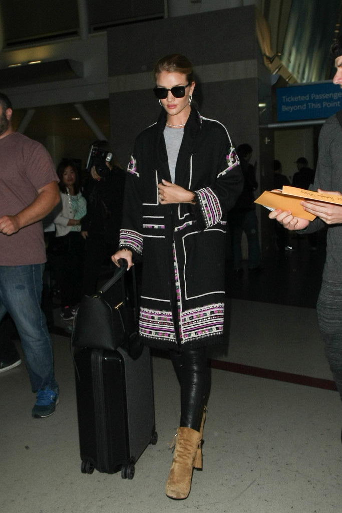 Rosie Huntington Whiteley is seen at LAX