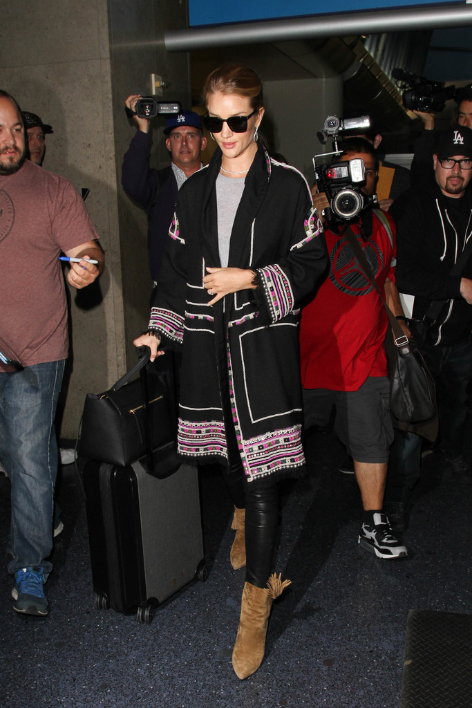 Rosie Huntington Whiteley is seen at LAX