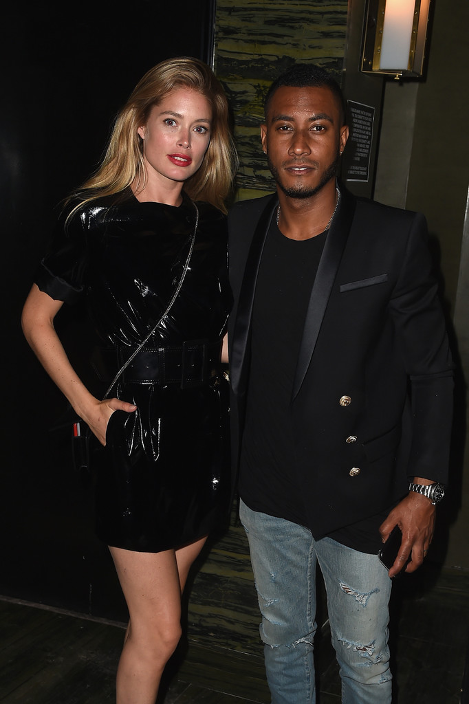 Doutzen Kroes & Joan Smalls at the Balmain & Olivier Rousteing event after the Met Gala celebration