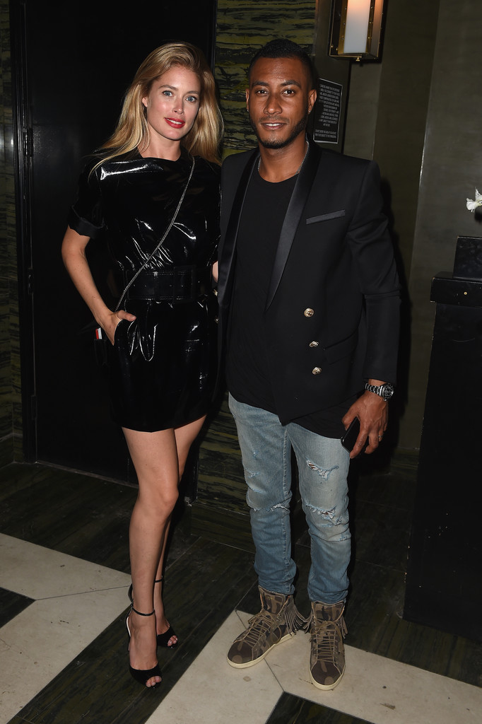 Doutzen Kroes & Joan Smalls at the Balmain & Olivier Rousteing event after the Met Gala celebration