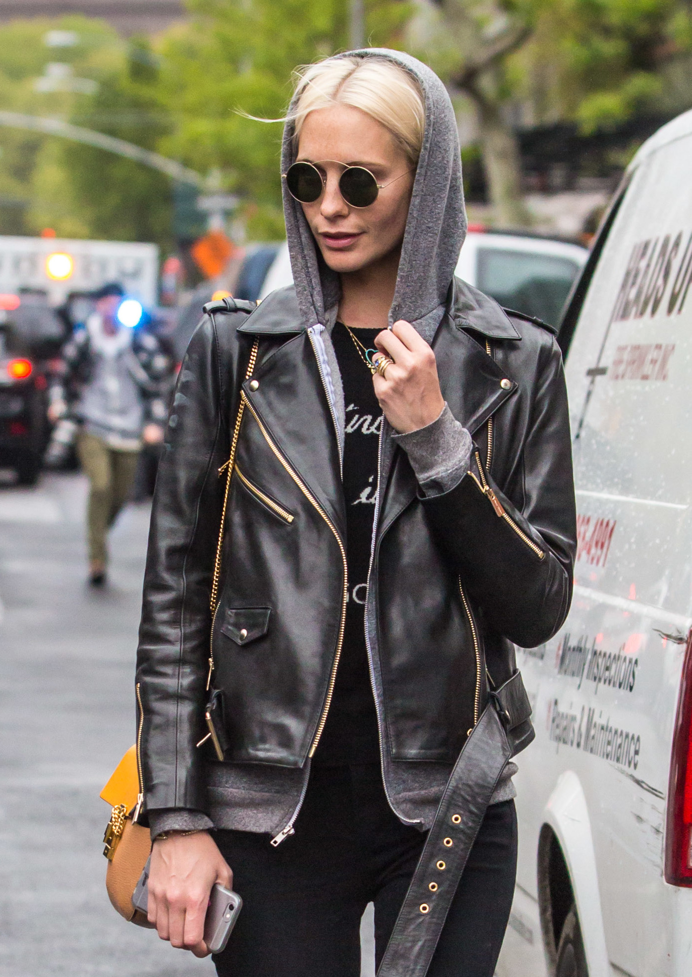 Poppy Delevingne out in The East Village